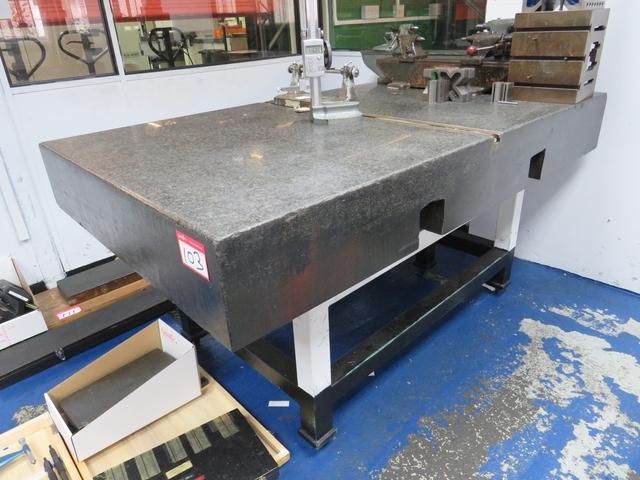 Slotted Granite Surface Table 44" x 6ft