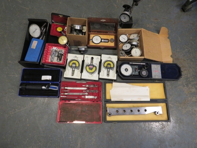 Qty of Dial Indicators and Sine Bar