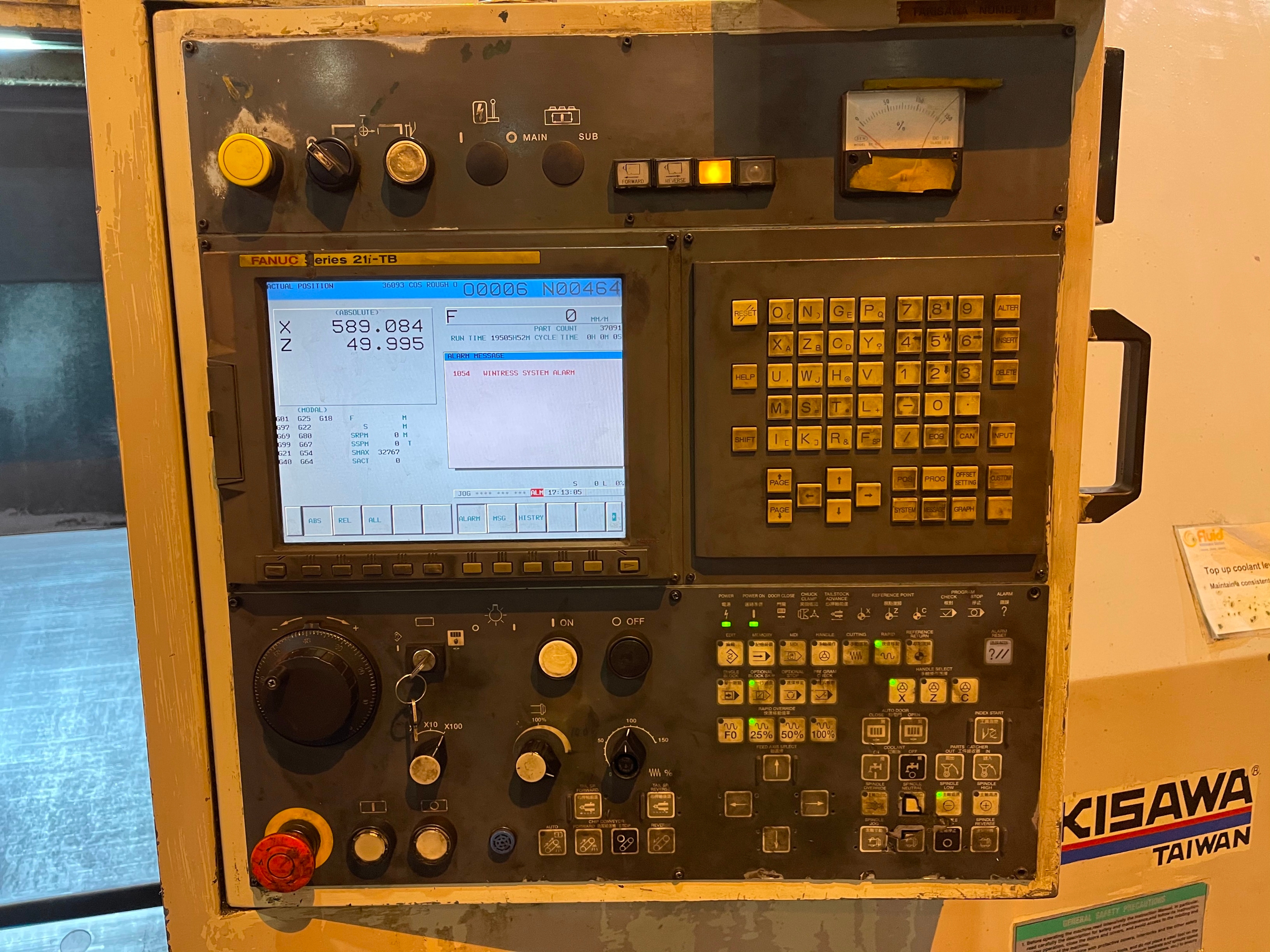 Taiwan Takisawa EX122 CNC Slant Bed Lathe (2008)