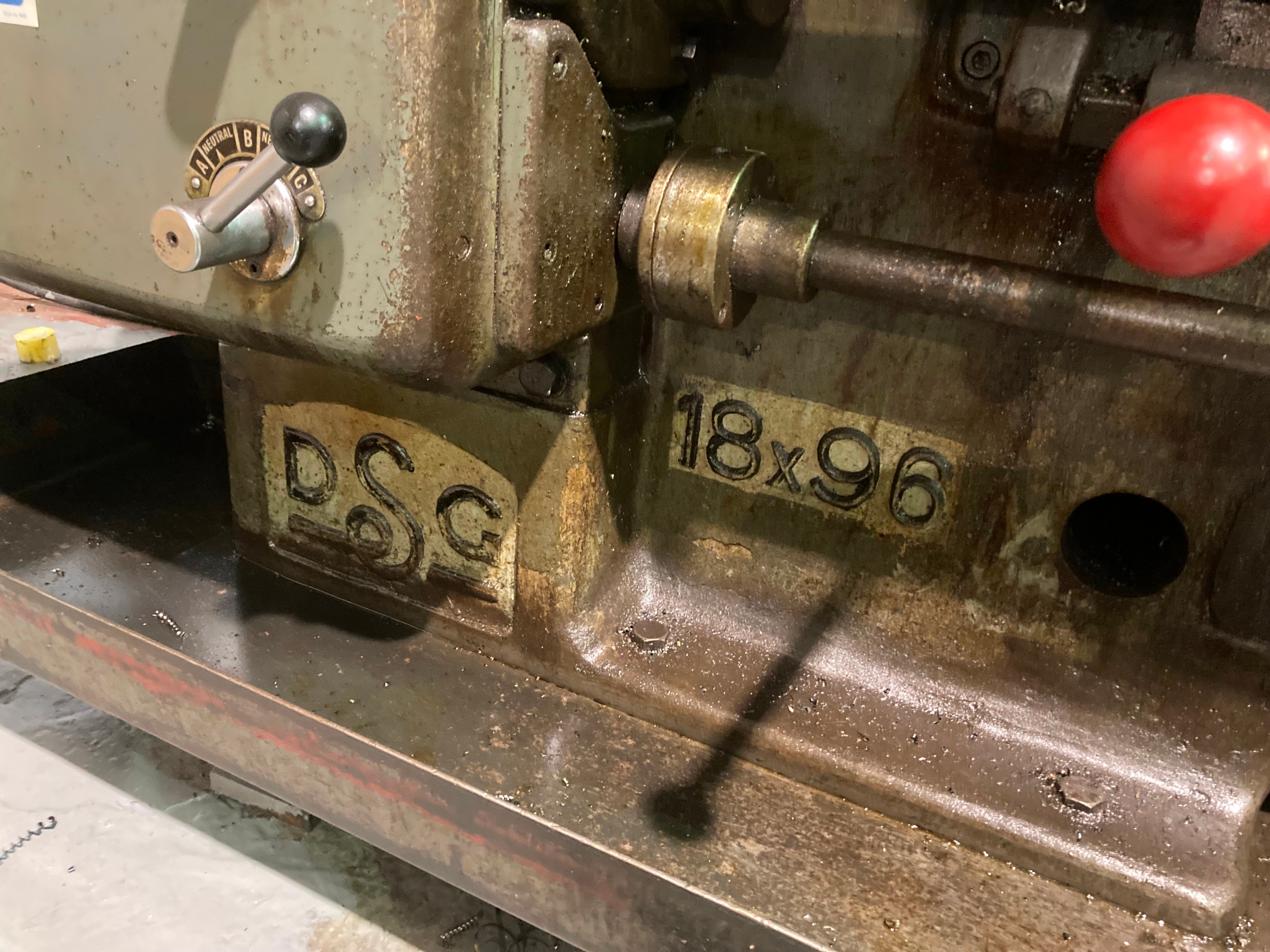 Dean Smith & Grace Type 18 x 96 Lathe