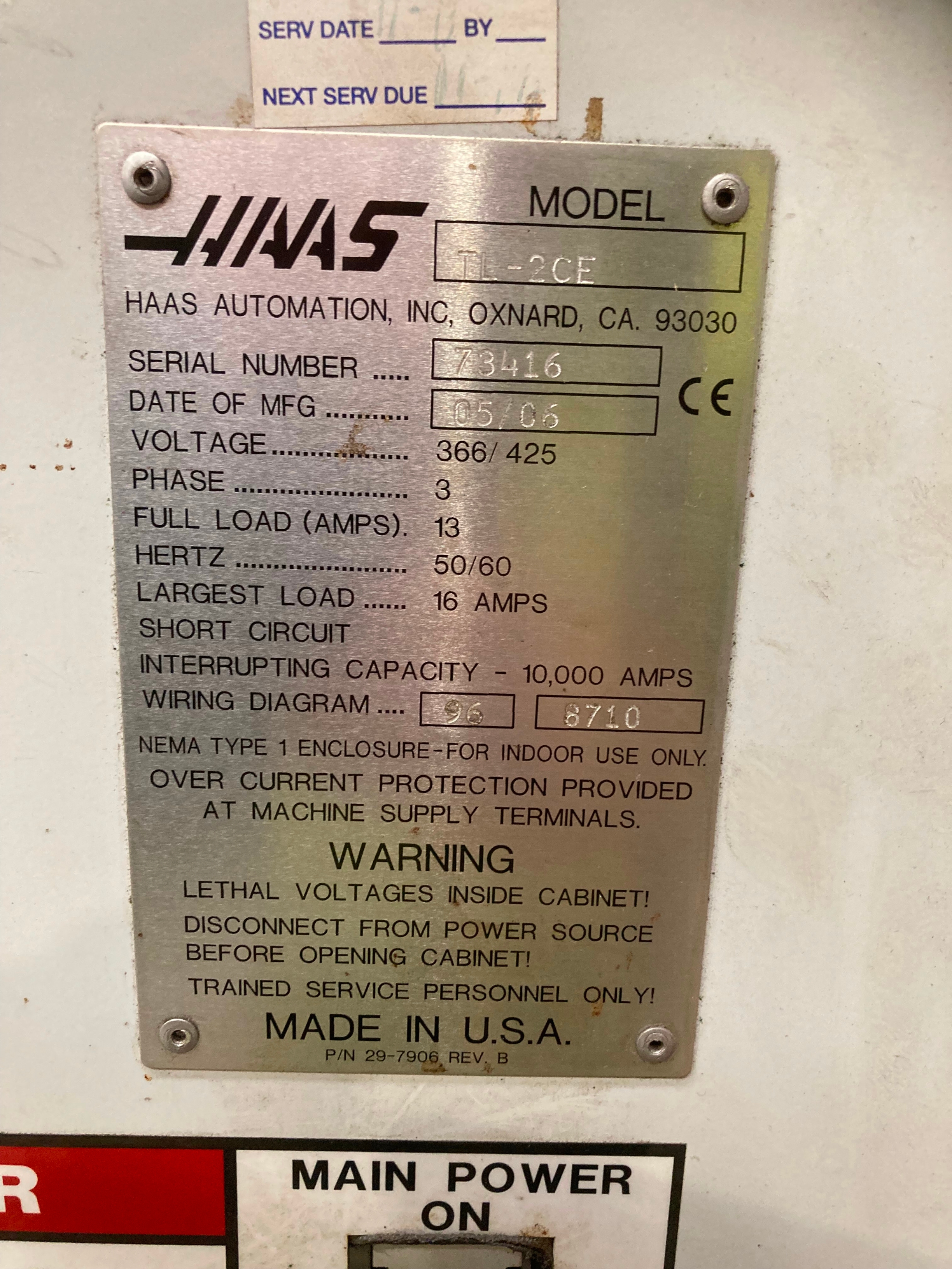 Haas TL-2CE Lathe