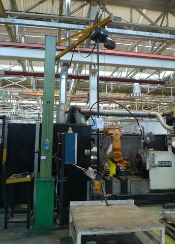 Demag Floor mounted swing jib crane