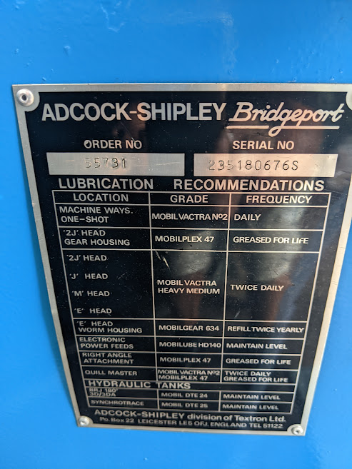 Bridgeport Vari Speed Turret Mill