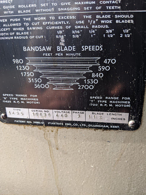 Startrite 14VS Vertical Bandsaw