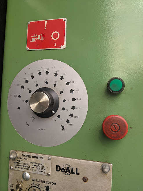 Do-All Vertical Bandsaw