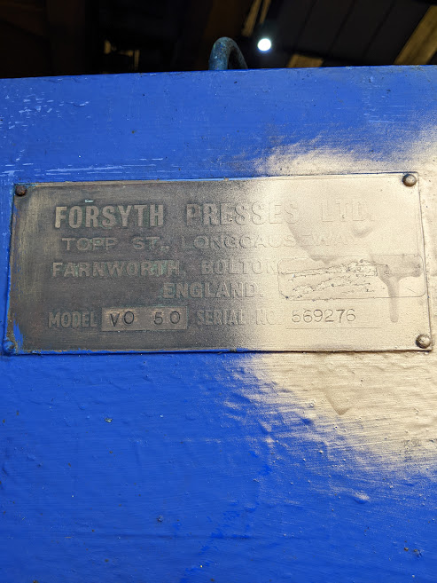Forsyth VO50 Hydraulic Press