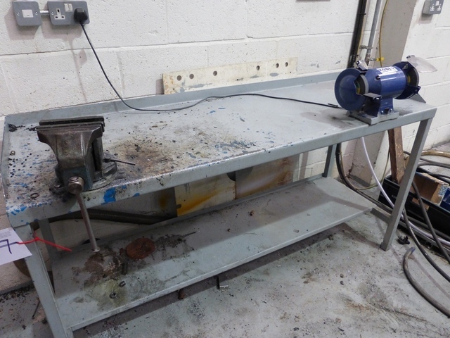 Steel Bench with Kobe 6’’ Dia Double Ended Grinder