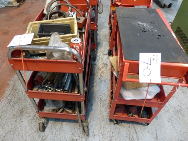 (2) Mobile Steel Tool Trolleys