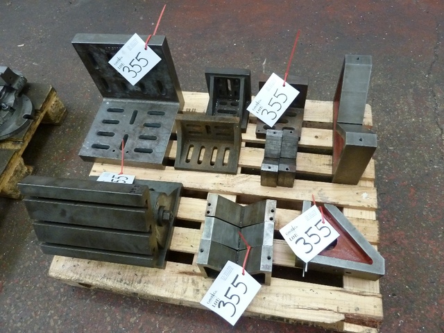 (5) Angle Plates, Adjustable Angle Plates and (6) V Blocks