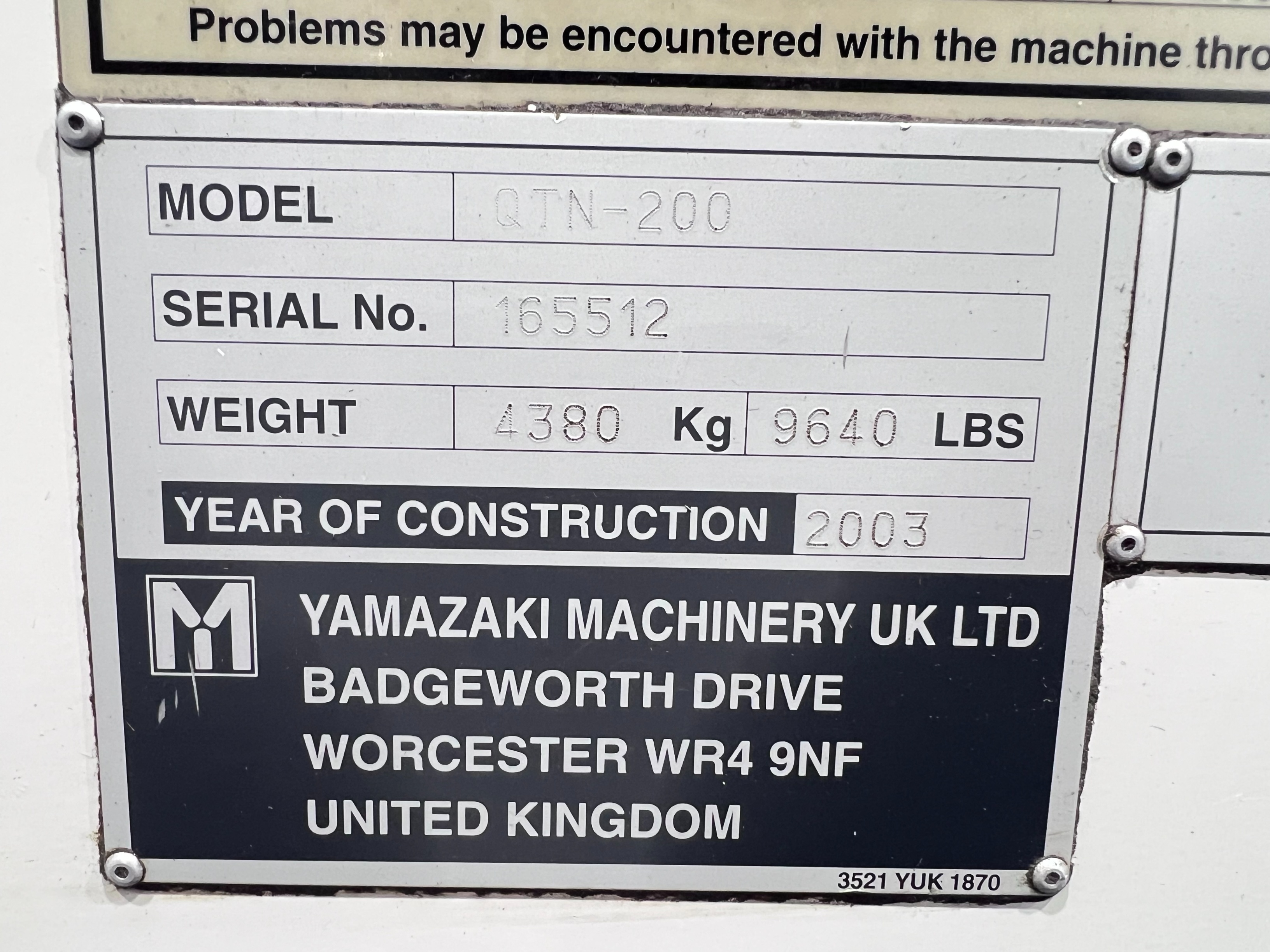 Mazak Quick Turn Nexus 200 CNC Turning Centre
