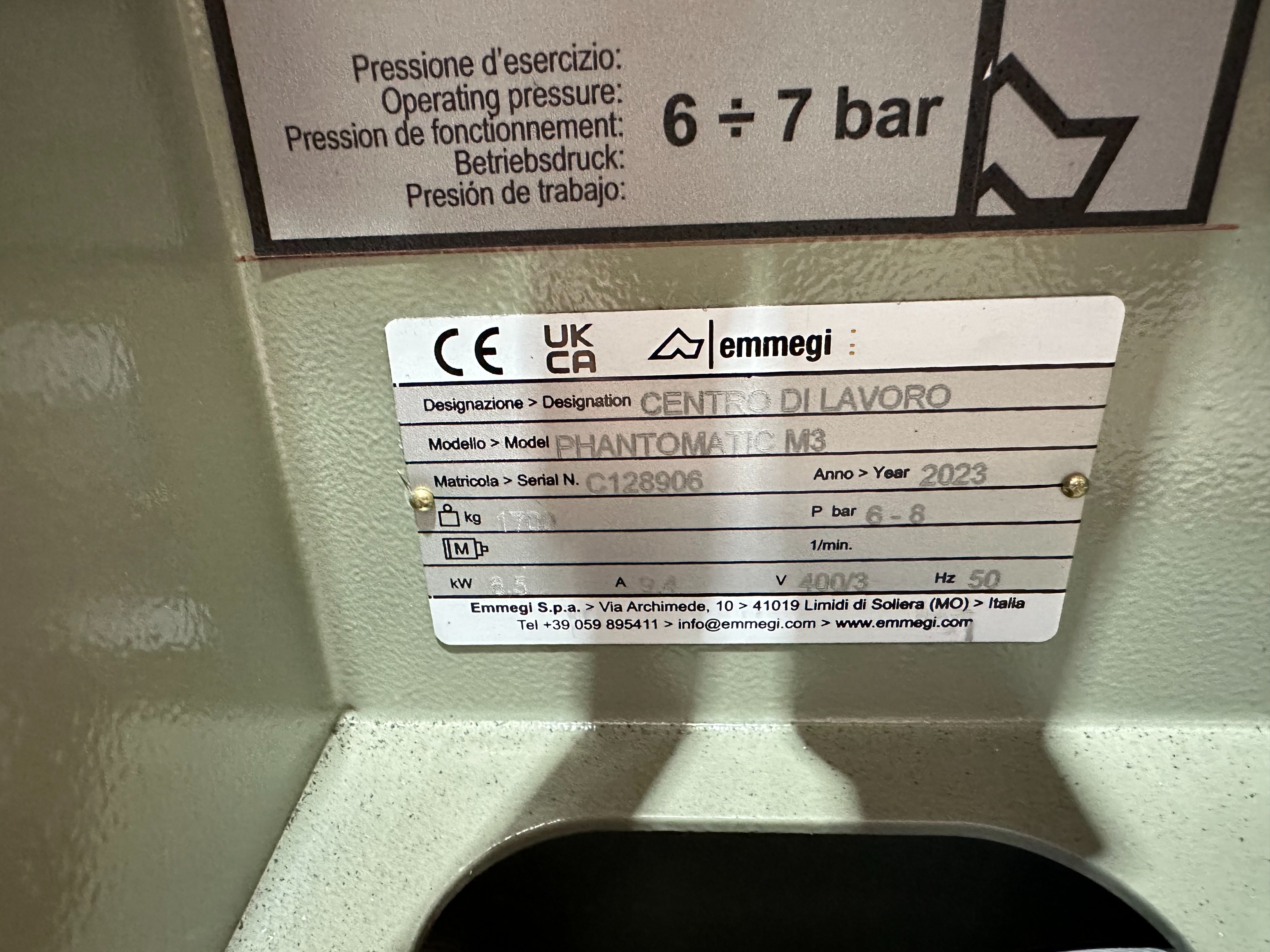 Emmegi Phantomatic M3 CNC Machining Centre