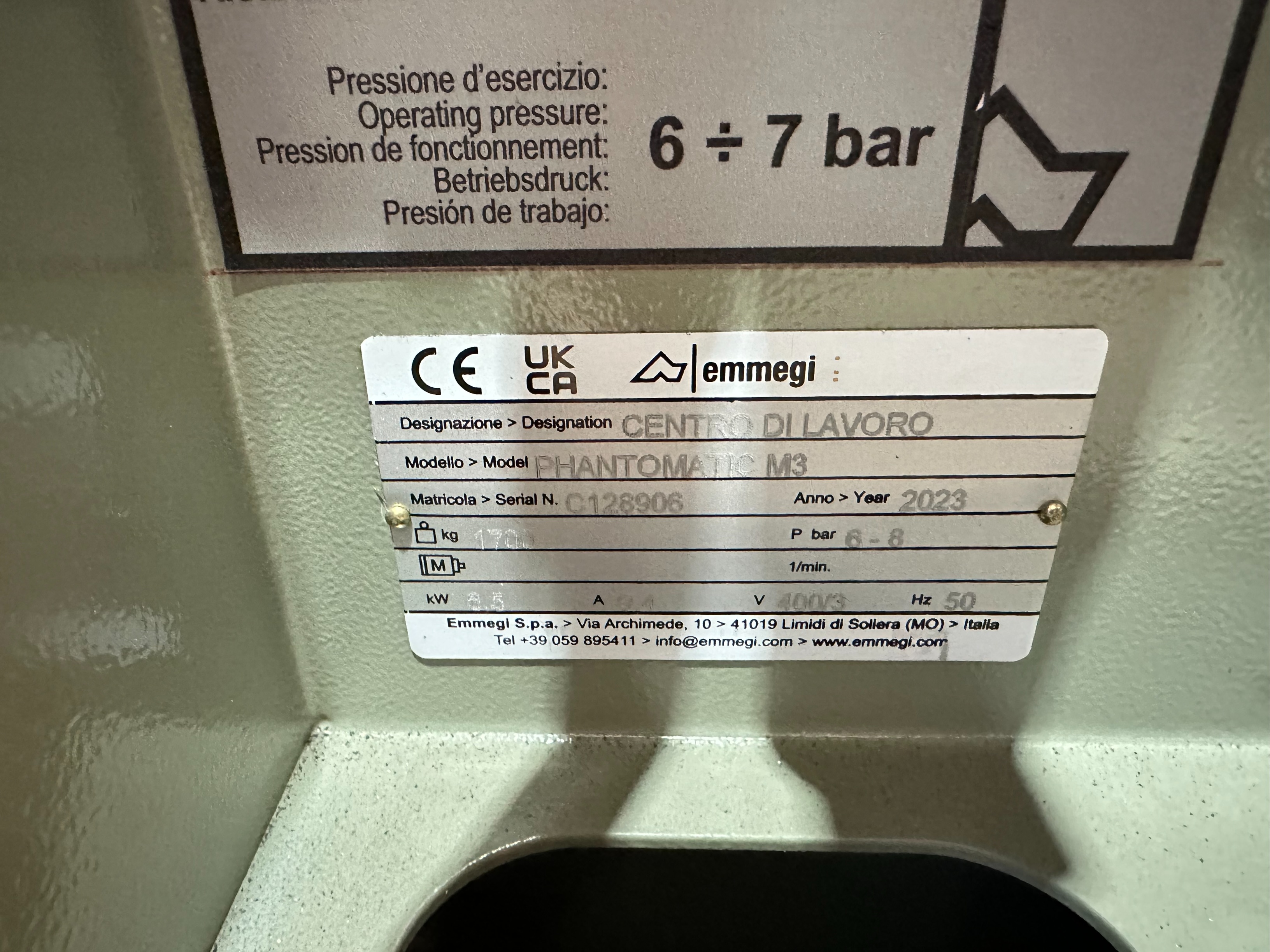 Emmegi Phantomatic M3 CNC Machining Centre