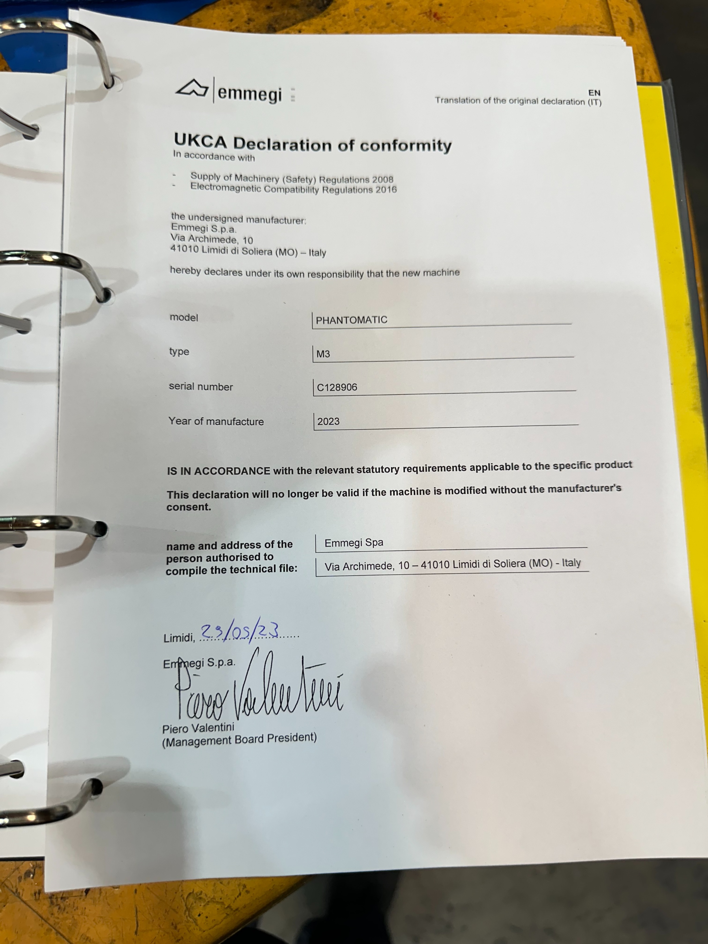 Emmegi Phantomatic M3 CNC Machining Centre