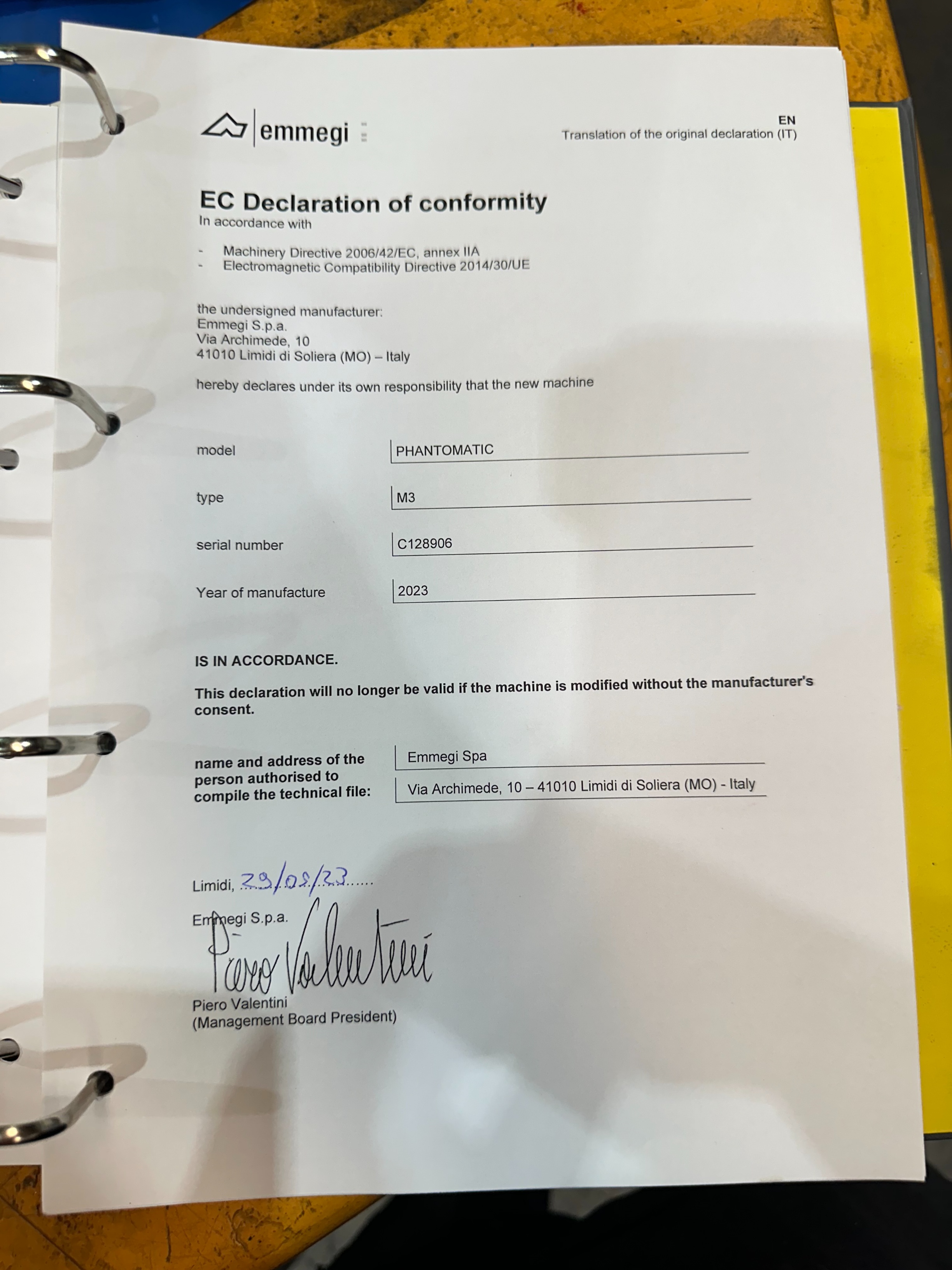 Emmegi Phantomatic M3 CNC Machining Centre