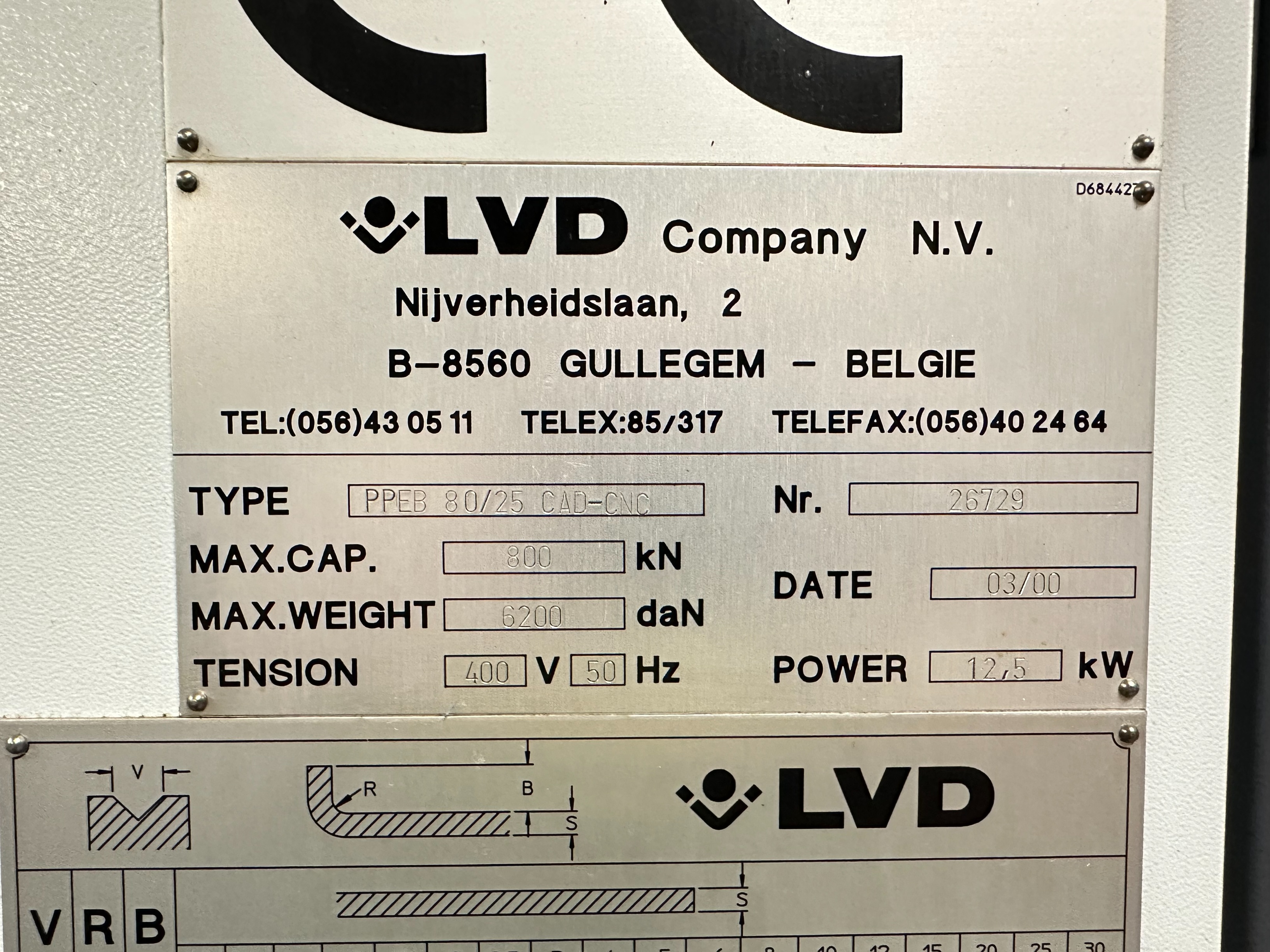 LVD PPEB-EQ (2001) 80 Tonne 2.5m 6 Axis Press Brake