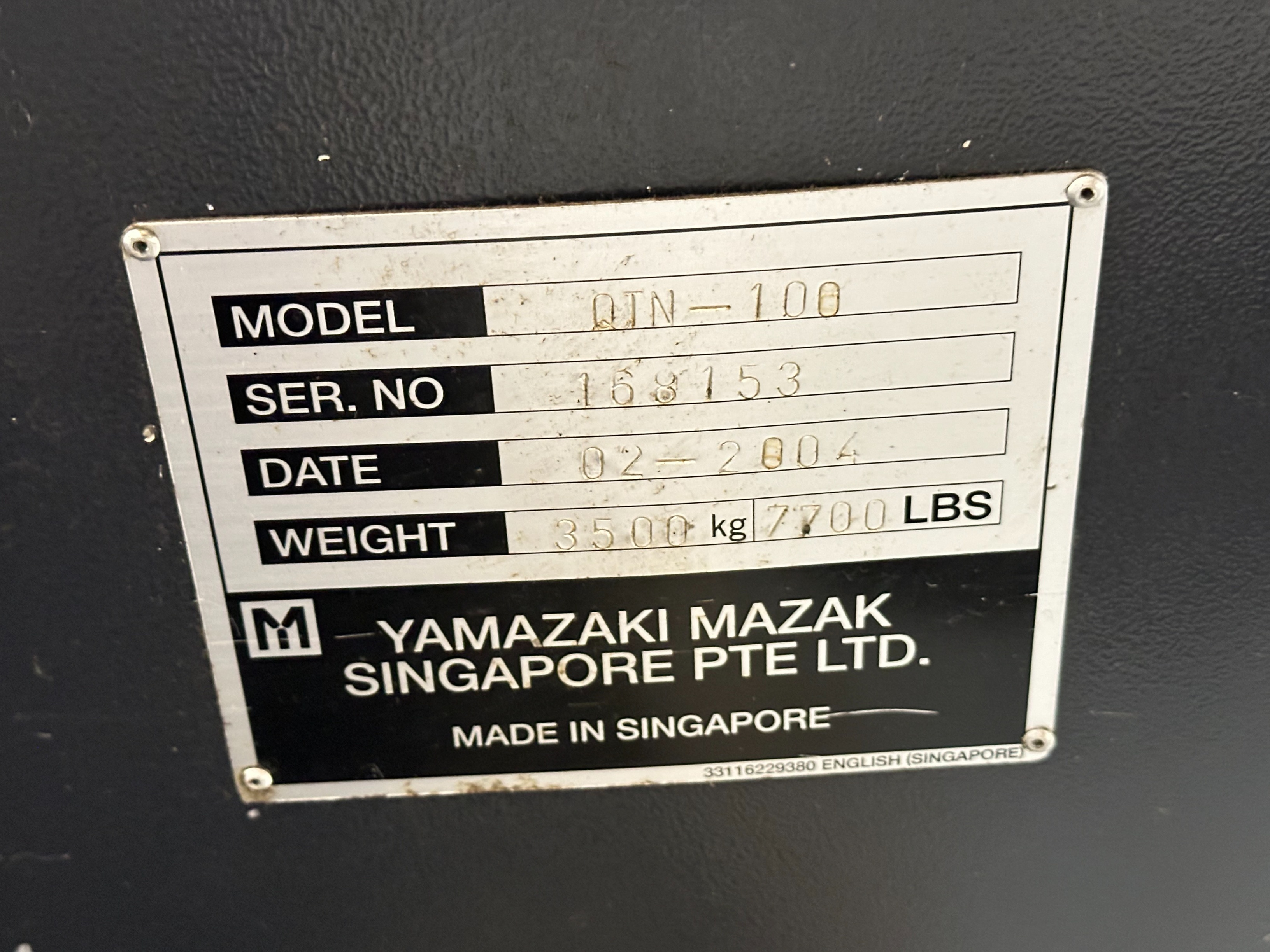 Mazak Turn Nexus 100 CNC Lathe (2004)