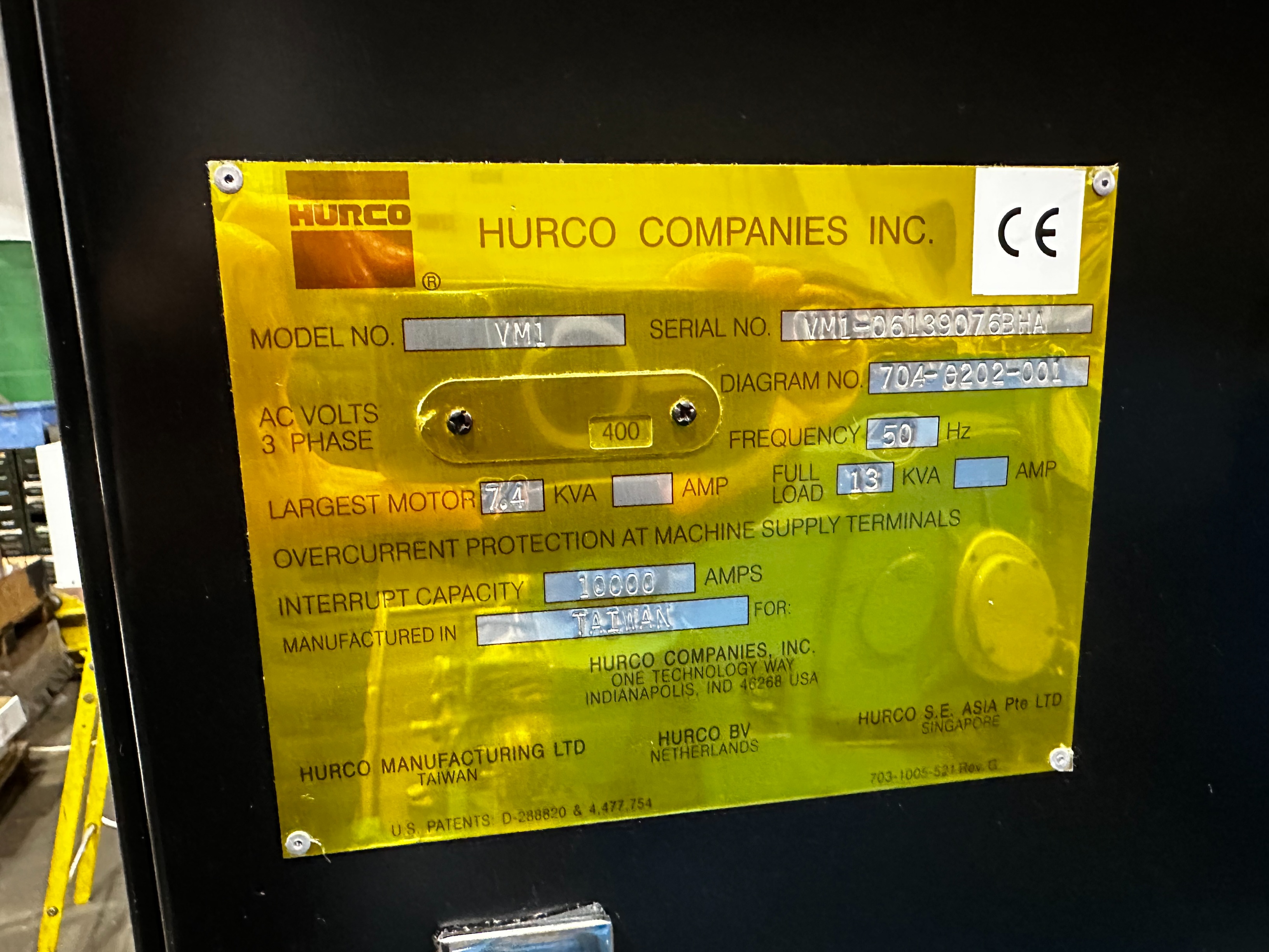 Hurco VM1 Vertical Machining Centre (2006)