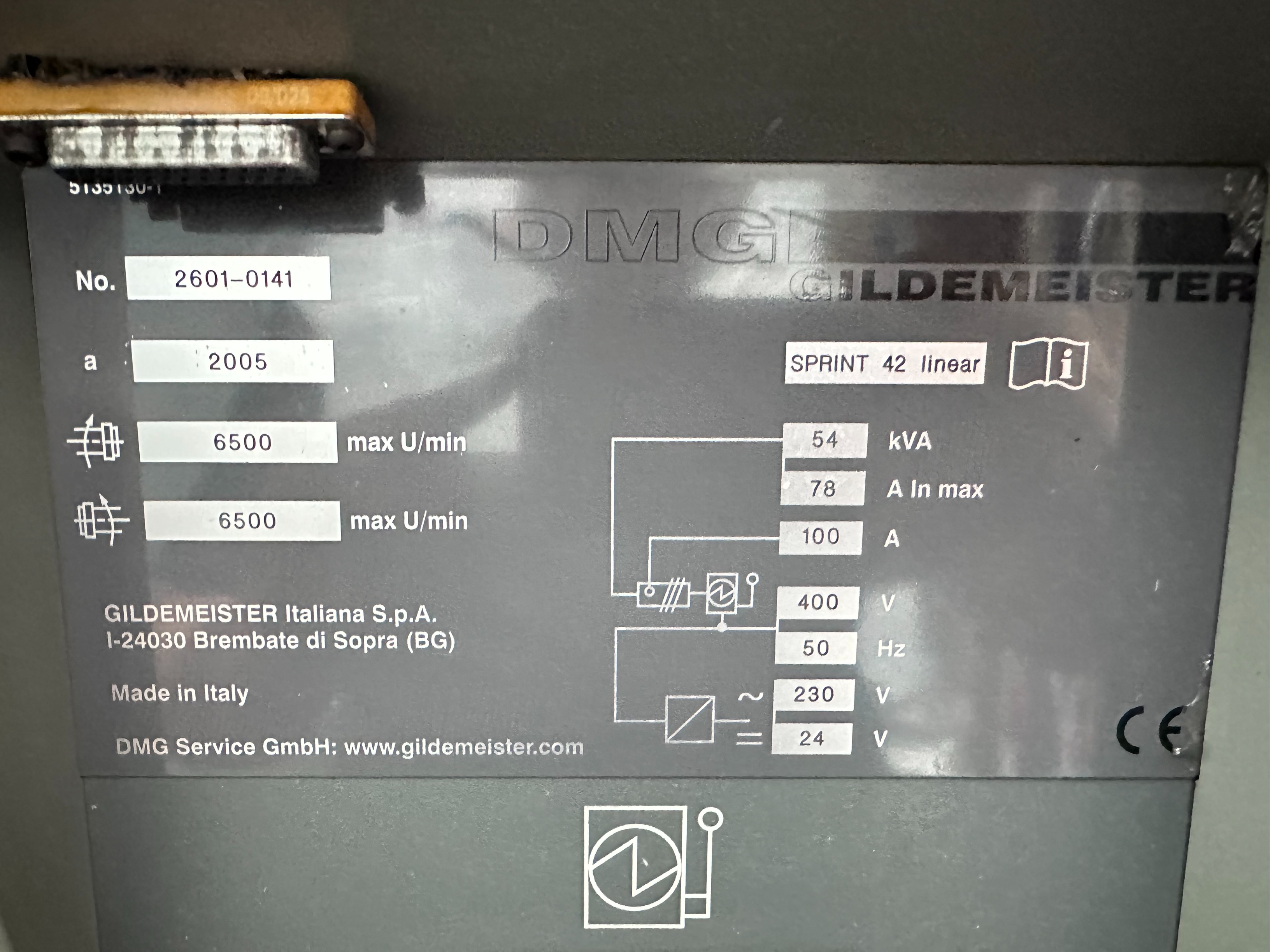 DMG Gildemeister Sprint 42 Linear CNC Automatic Lathe