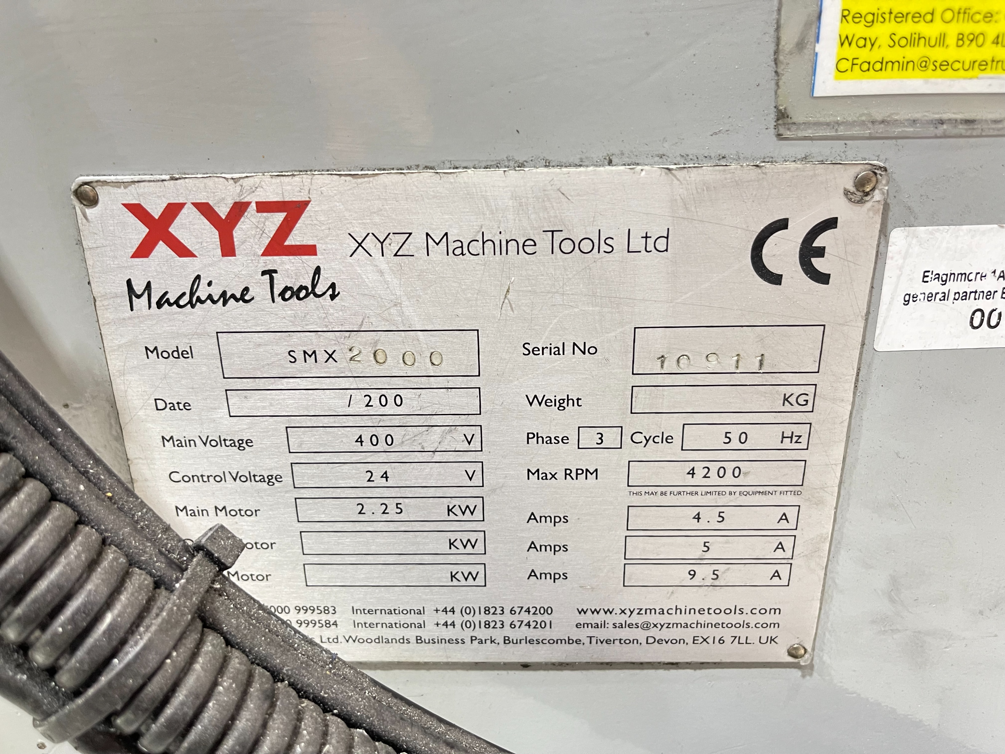 XYZ EMX 2000 Turret Mill