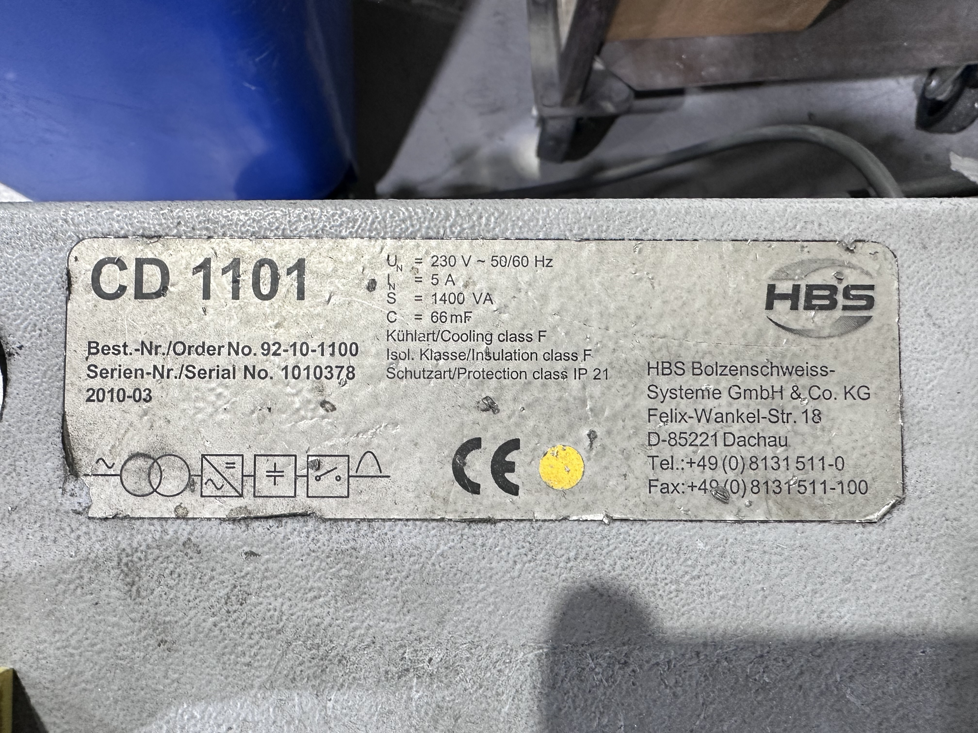 HBS CD1101 Stud Welder