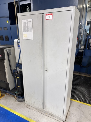 2 Door Upright Cabinet, No Key, No Contents