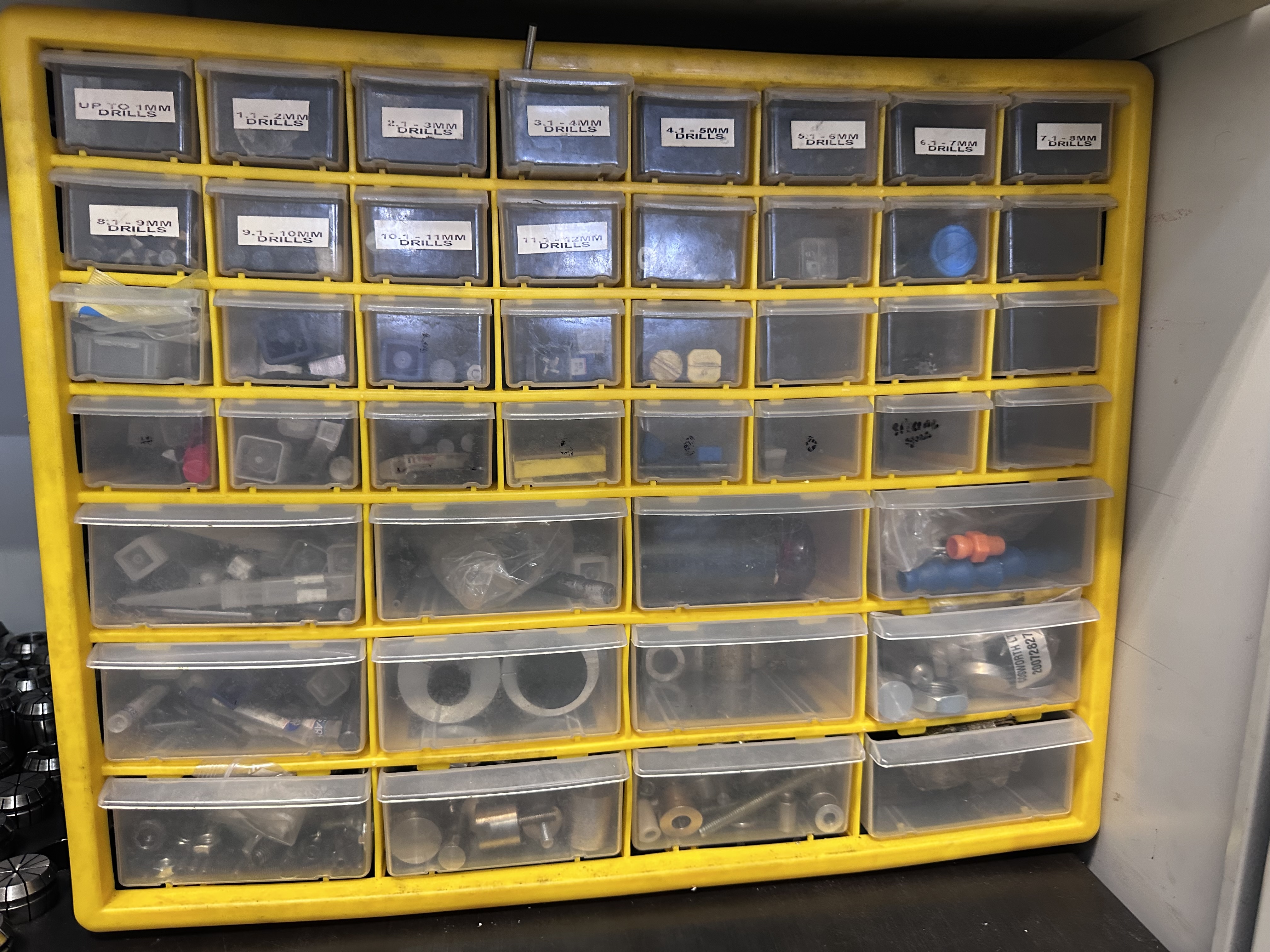 2 Door Cabinet with Various Tools Used on Haas ST20 SSY Lathe