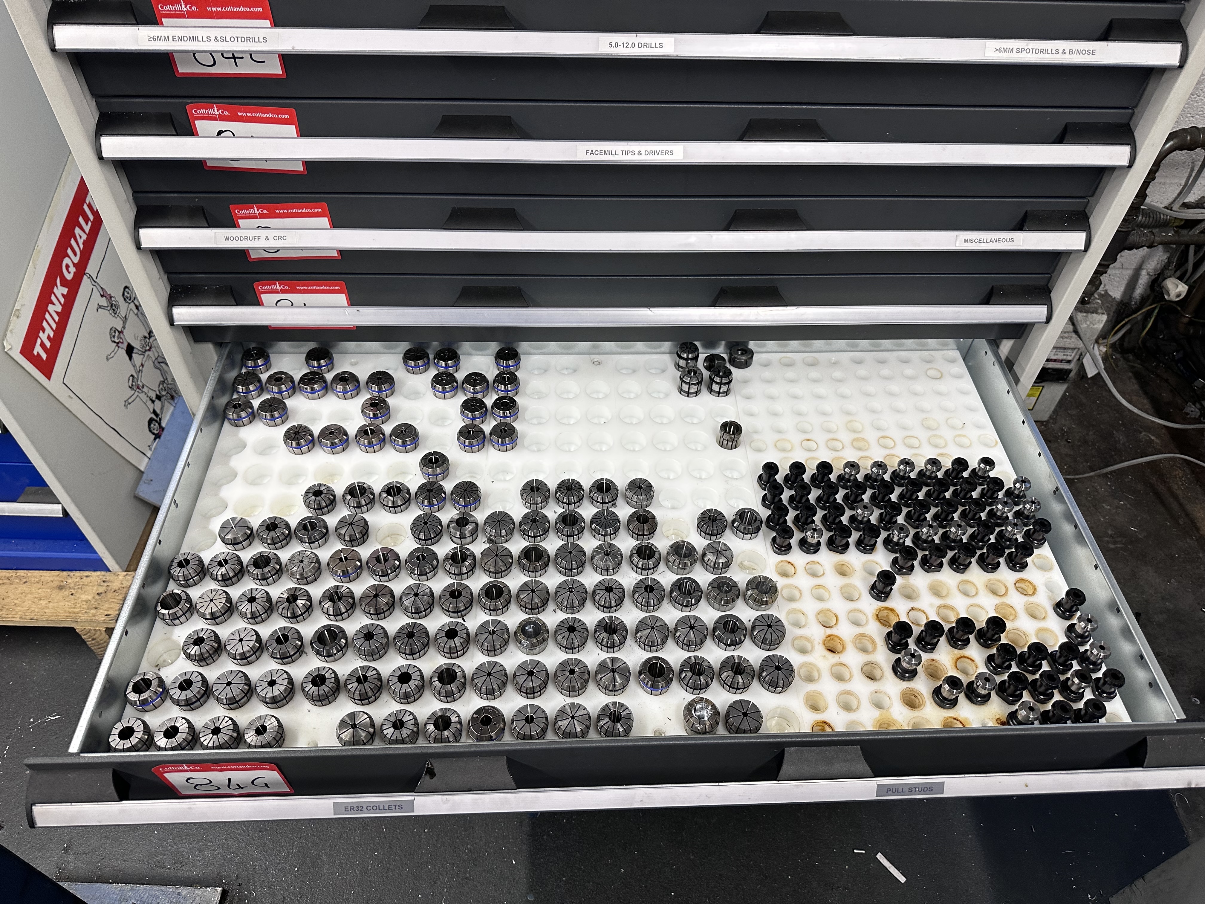 ER32 Collets in Various Sizes Including Pull Studs