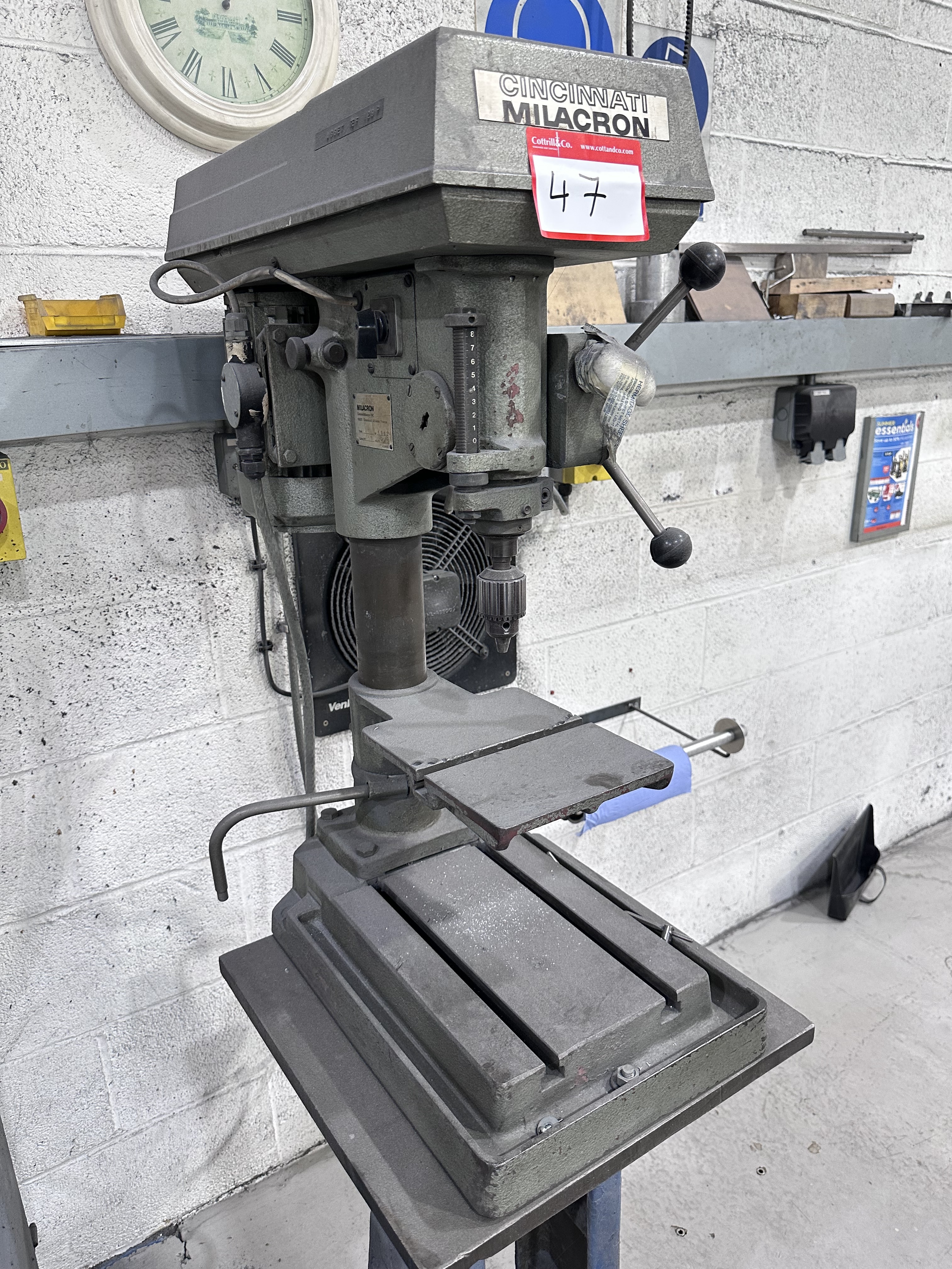 Cincinnati Milacron Bench Drill Type PE, 440V. S/No. 19024