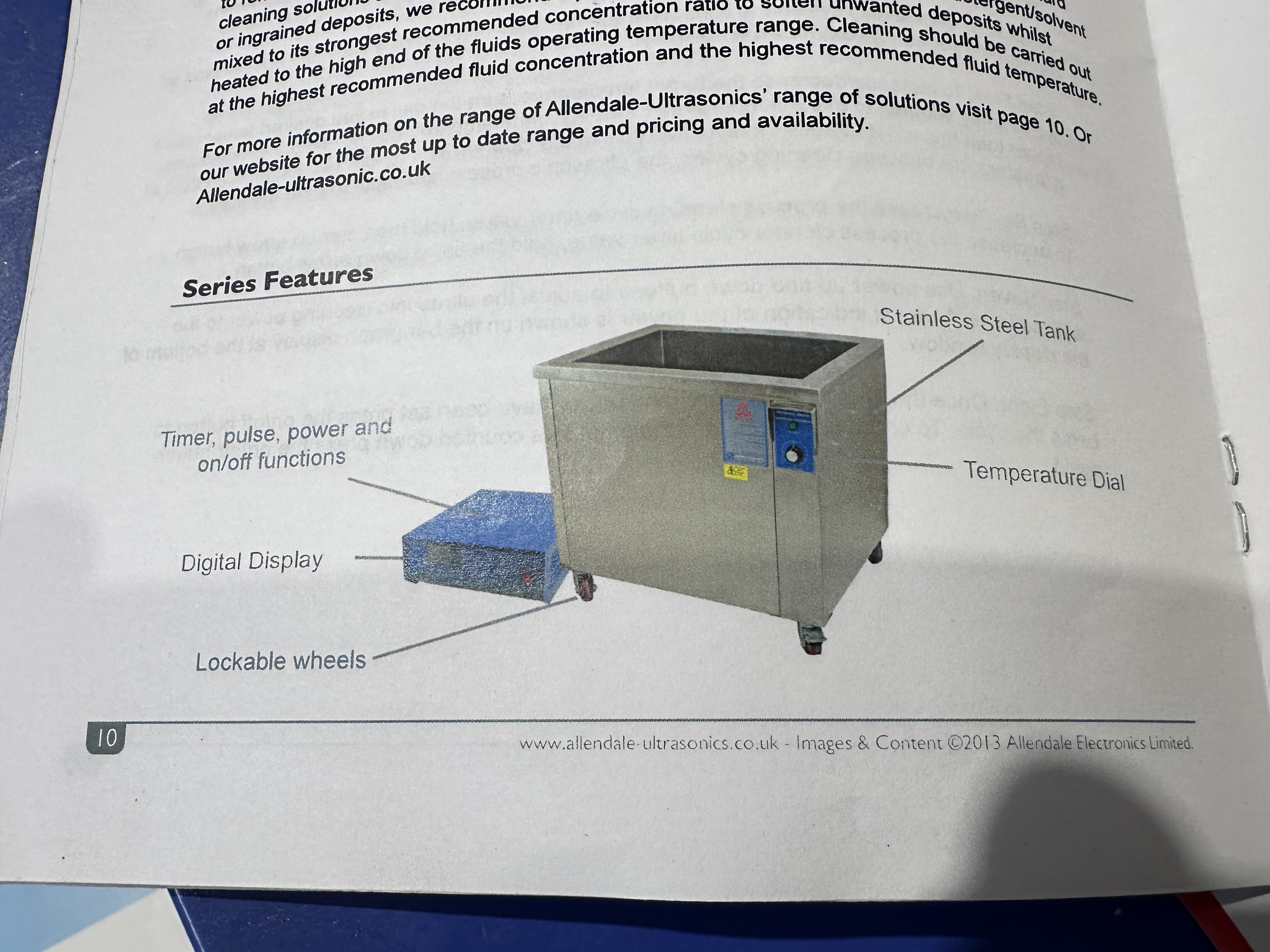 Allendale Ultrasonics Ultrasonic Cleaner Bath, Type  US-CU-XL-90L