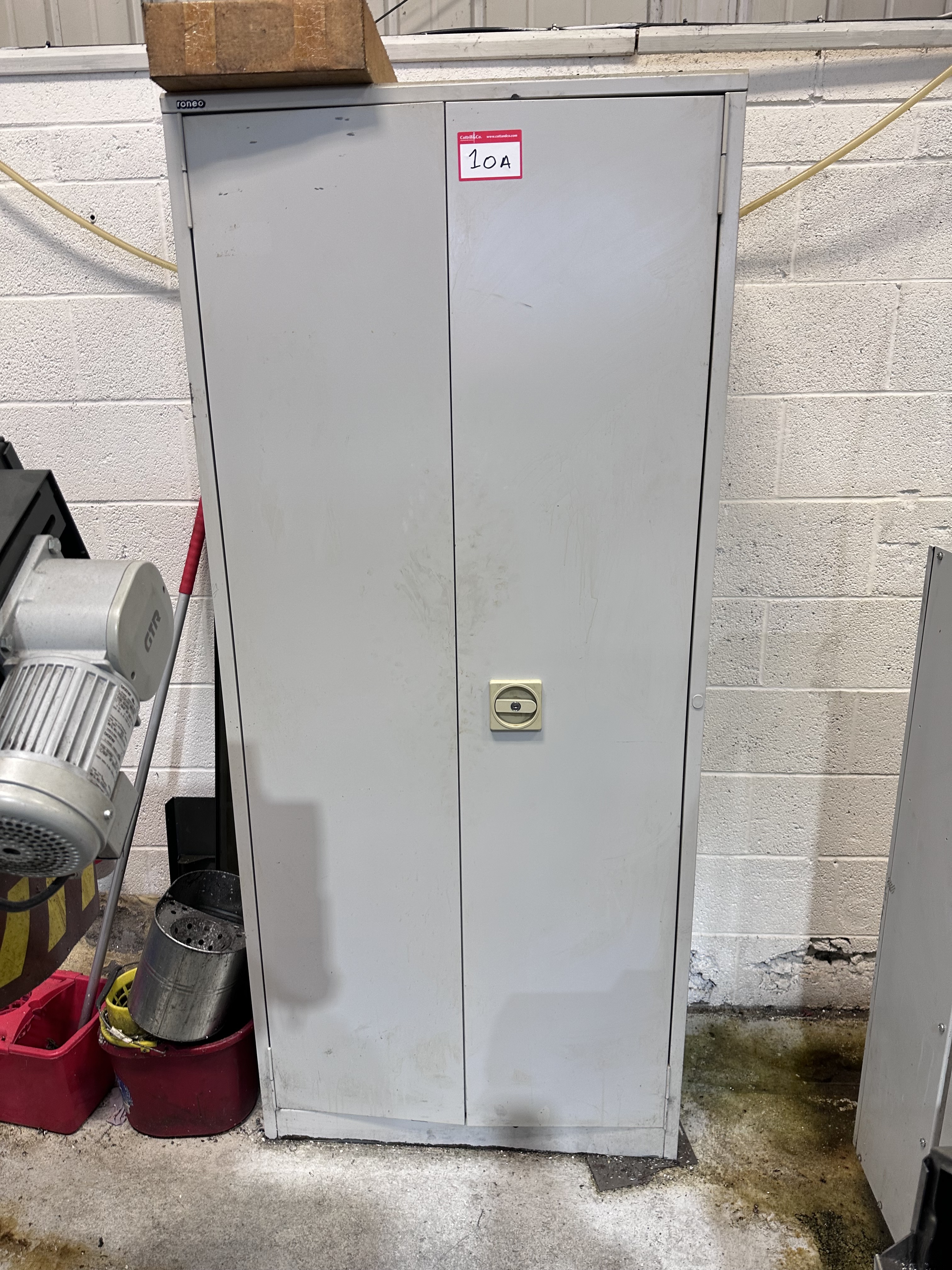 2 Door Cabinet with Various Tools Used on Haas ST20 SSY Lathe