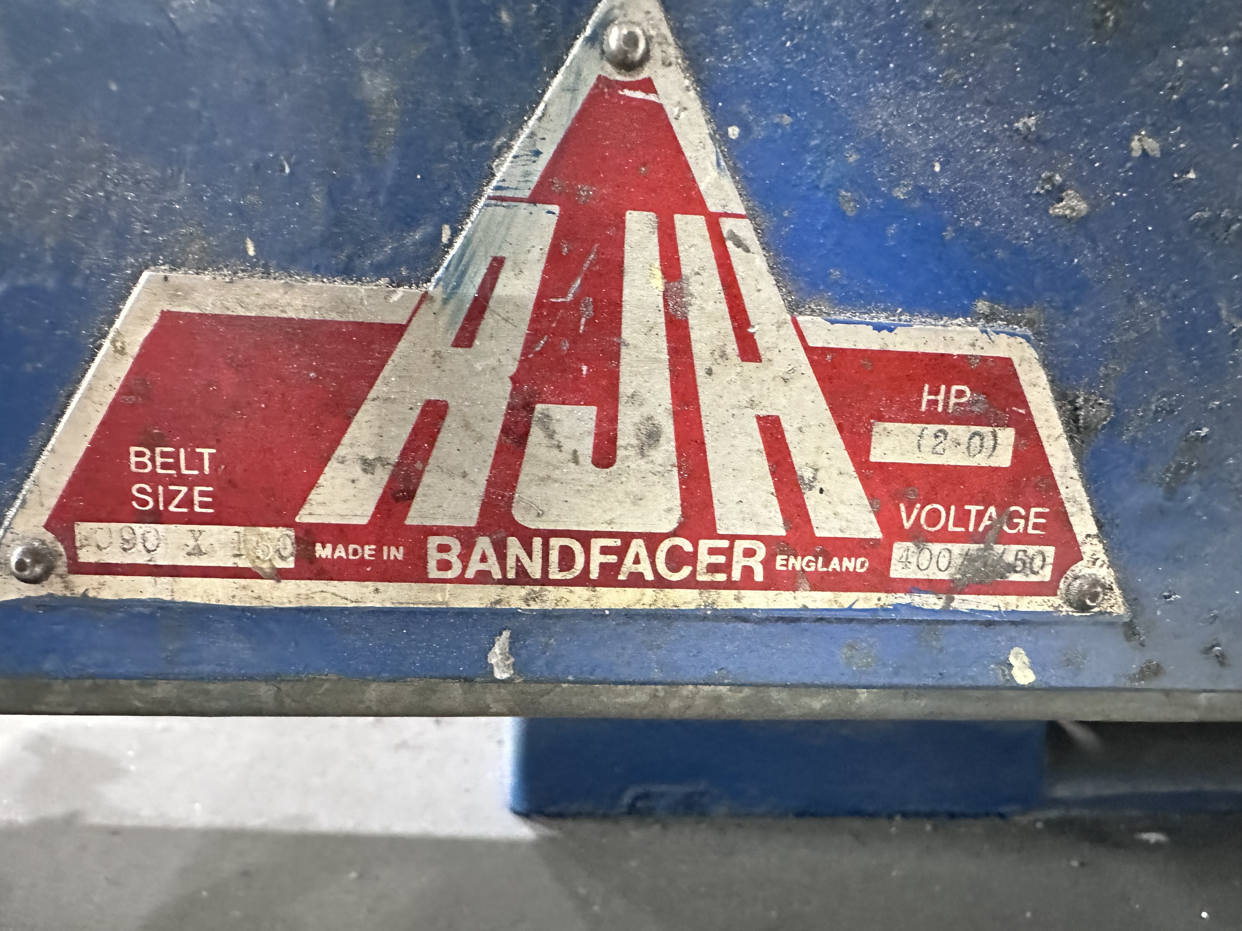 AJH Belt Linisher Mounted on  Dust Extractor