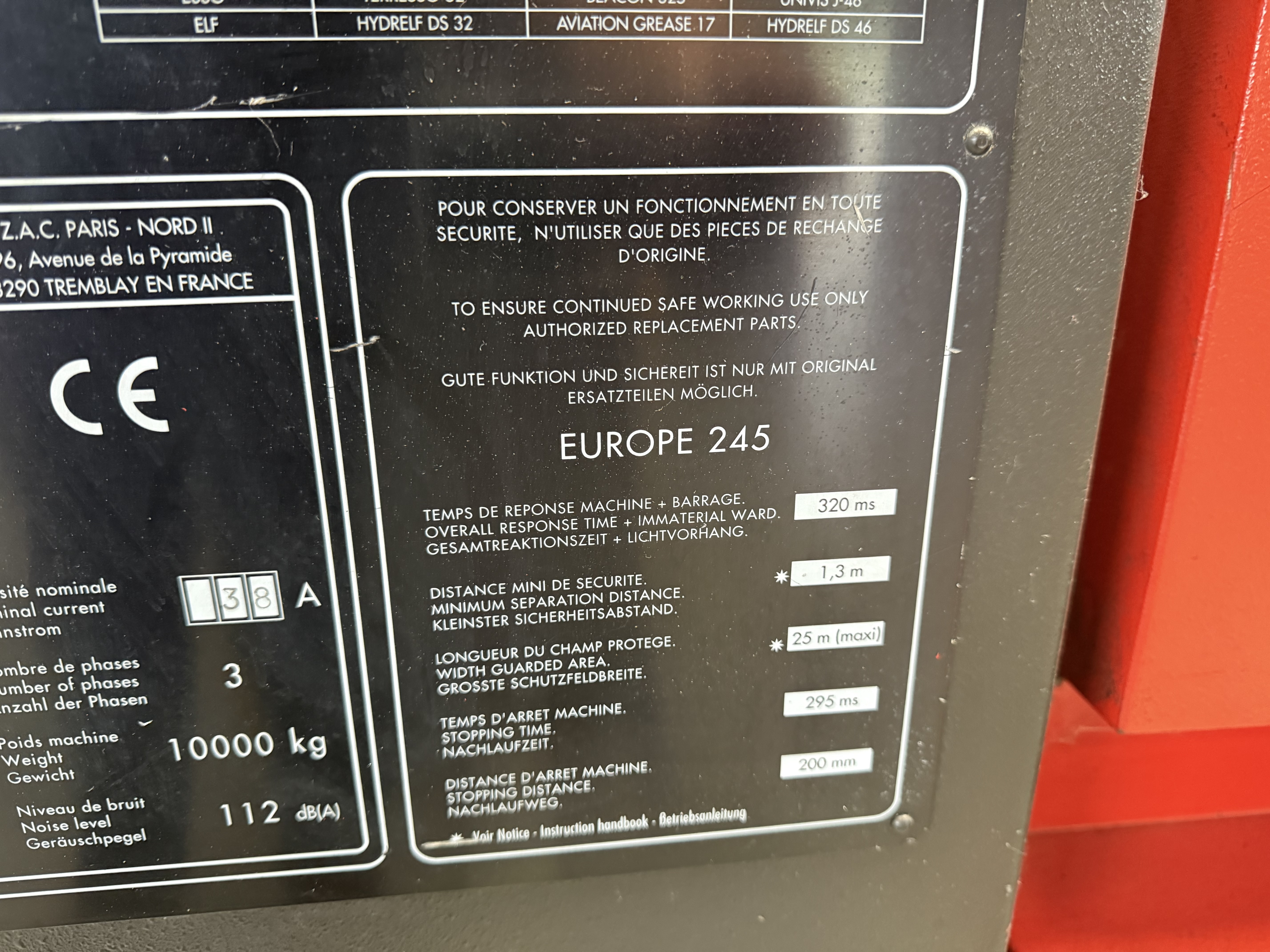 Amada Europe 245 CNC Turret Punch (1999)