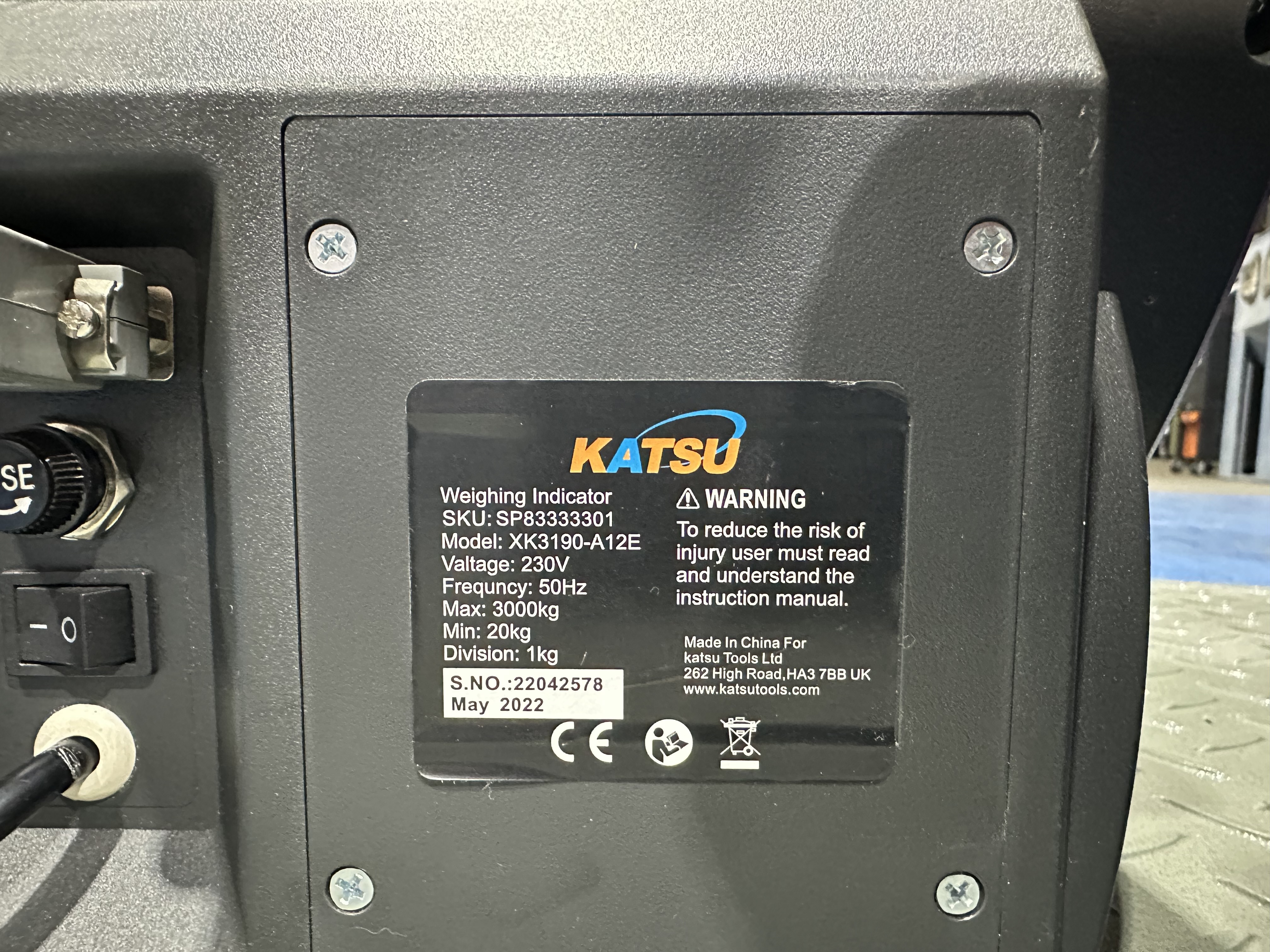 Katsu 3 Ton Digital Platform Pallet Scale
