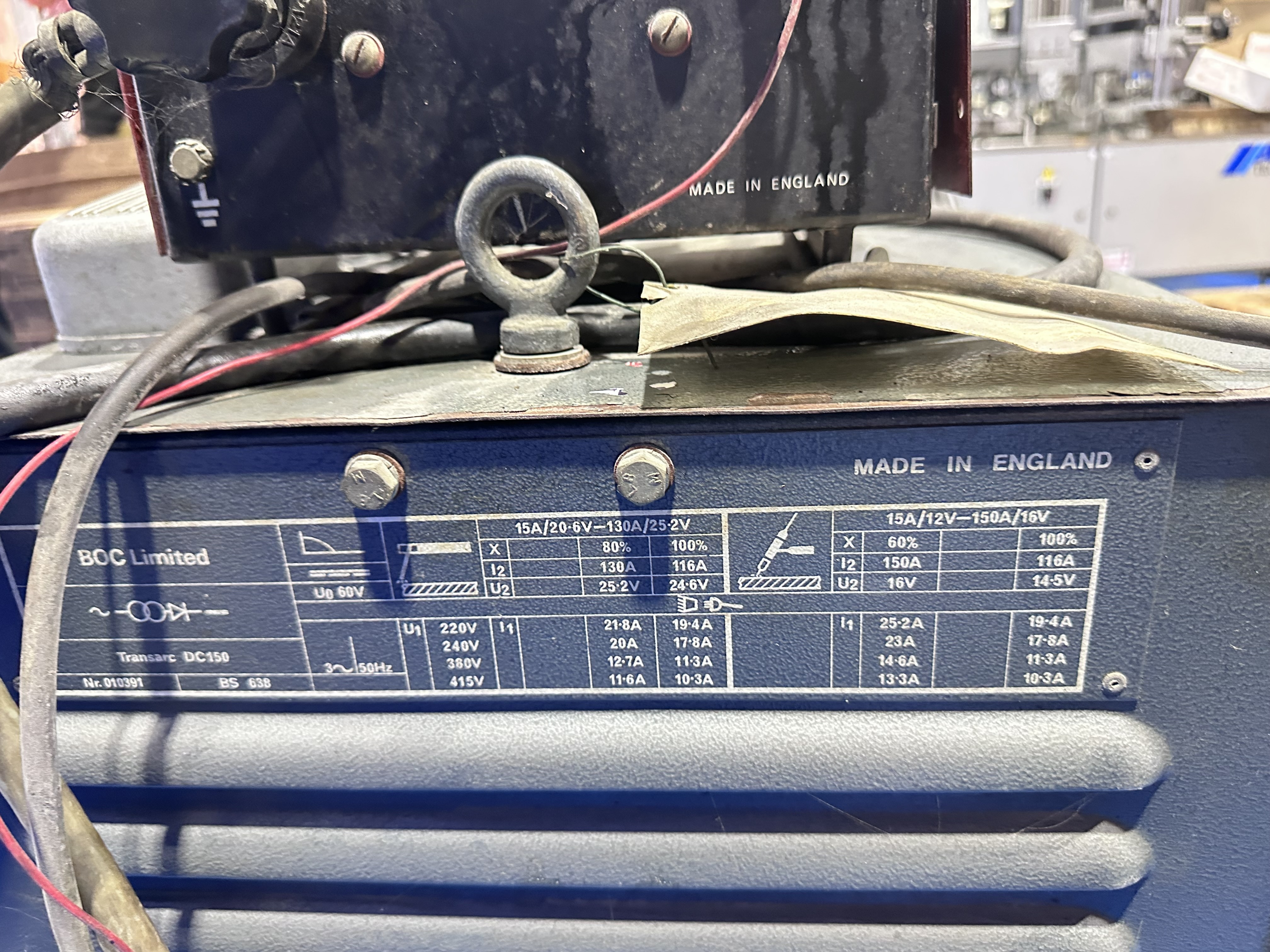 Welding Equipment, (1) x BOC Transarc D150 Arc Welder, (1) SIP 140 Arc Welder (240v)