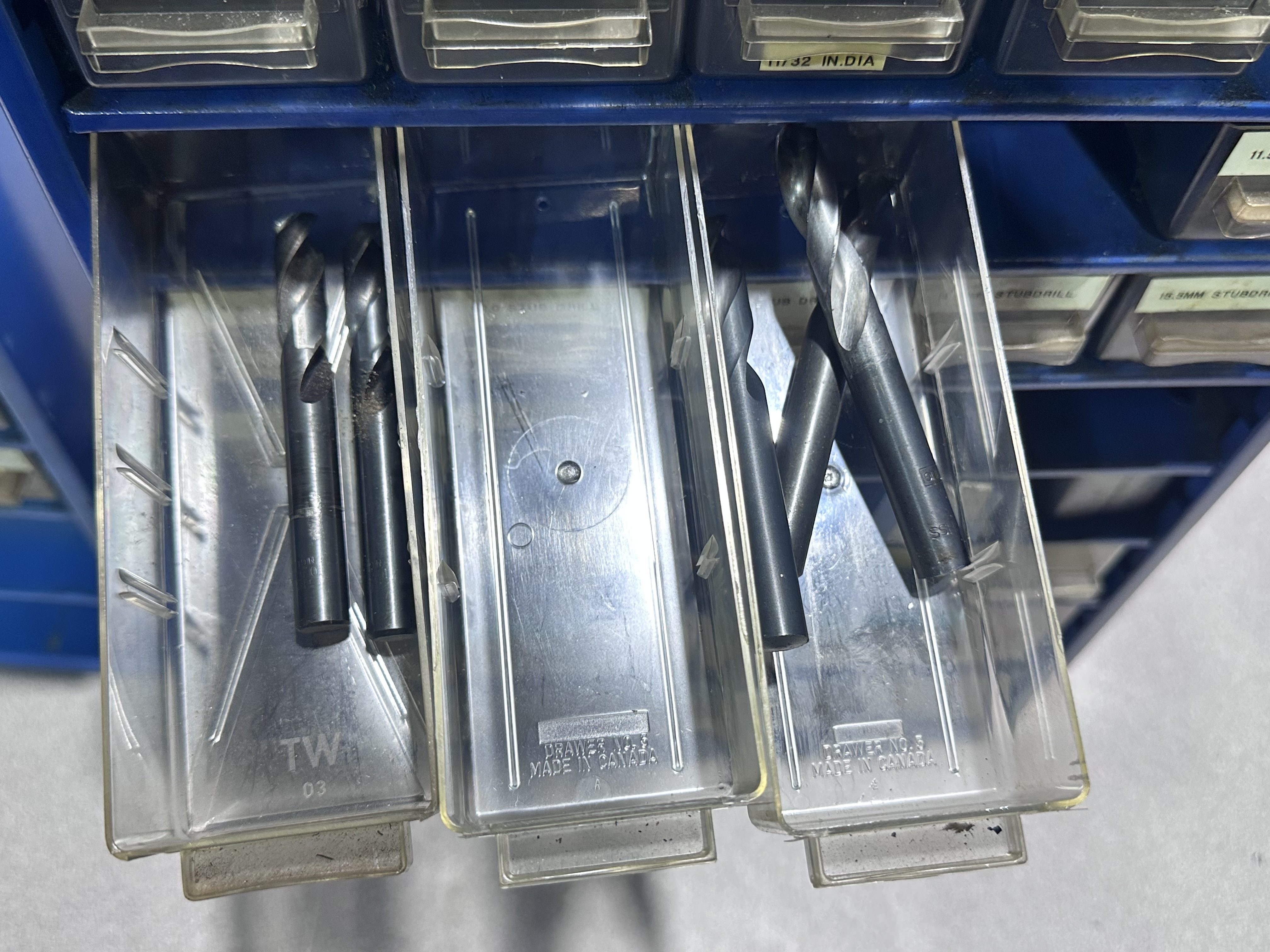(3) x Storage Boxes with Various Collets