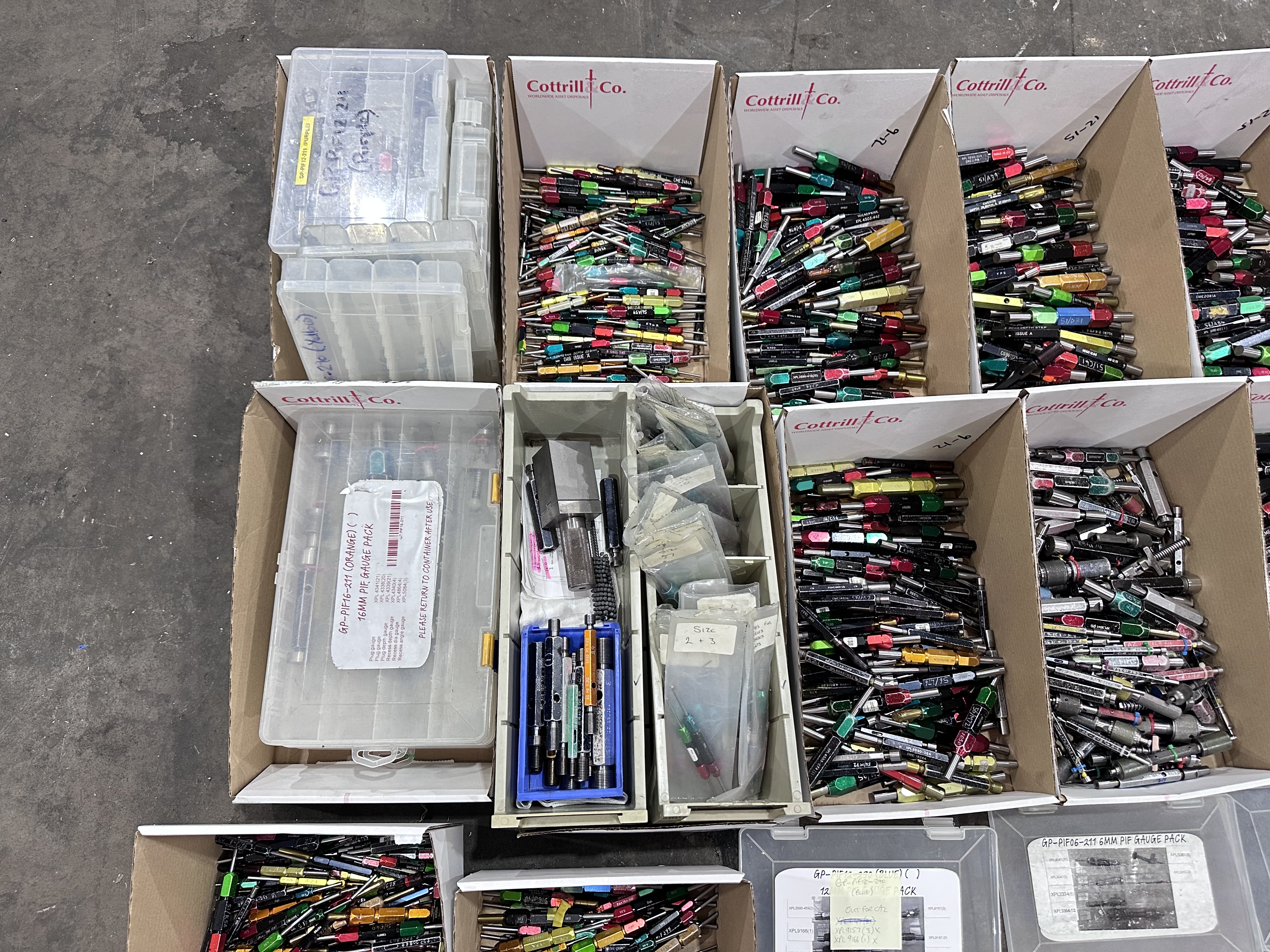 Qty of Plug Gauges, Plug Depth Gauge, Recess Depth Gauge, Recess Diameter Gauge, Recess Angle Gauge