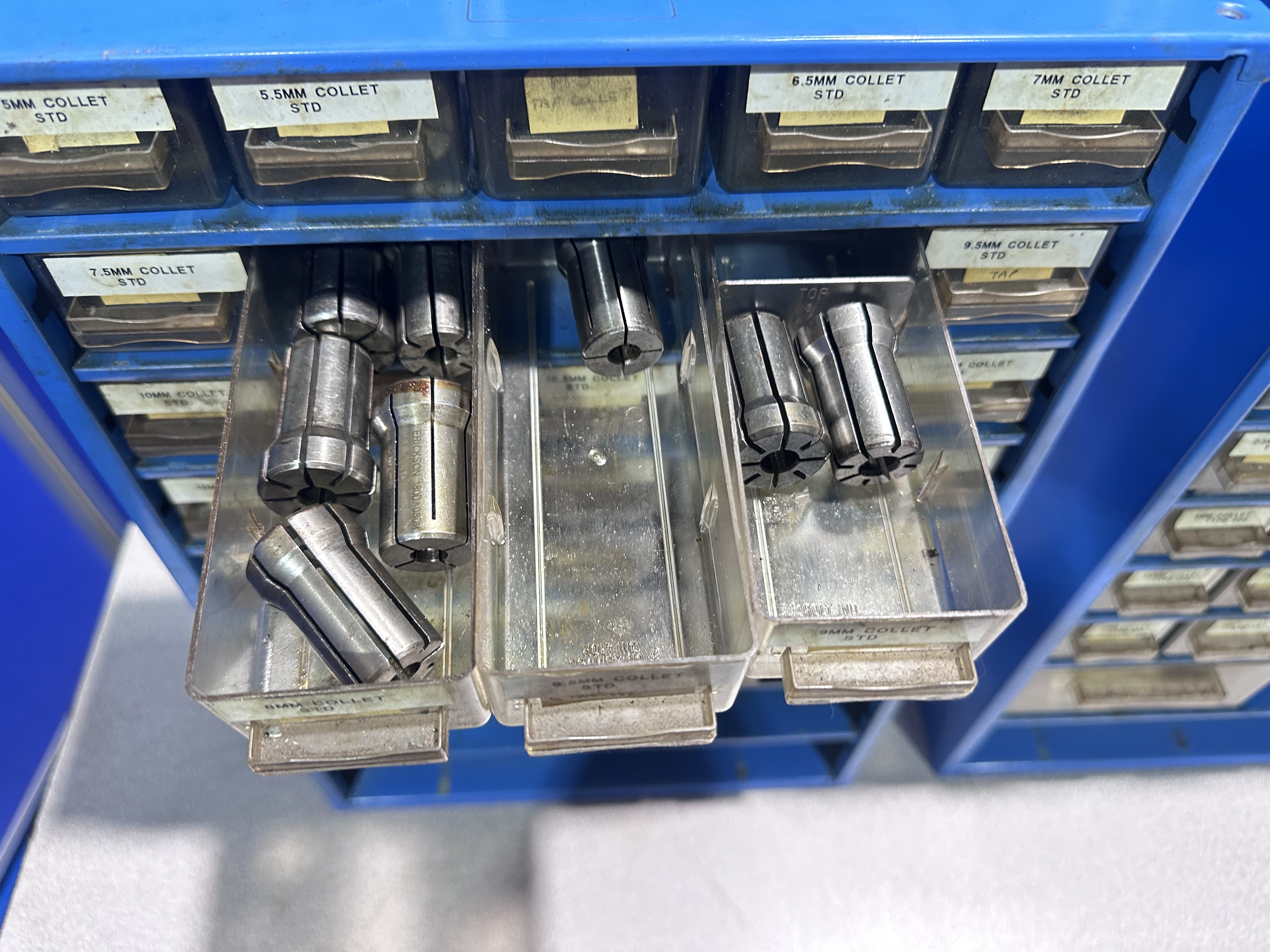 (3) x Storage Boxes with Various Collets