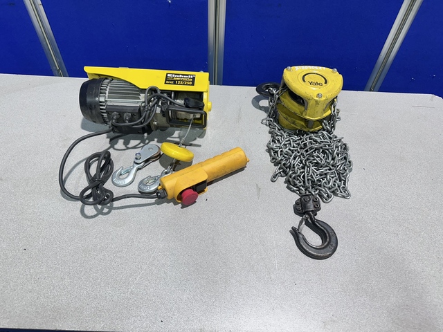 Einhell SHZ 125/250 Electric Cable Winch includes Yale 1 Ton Chain Hoist