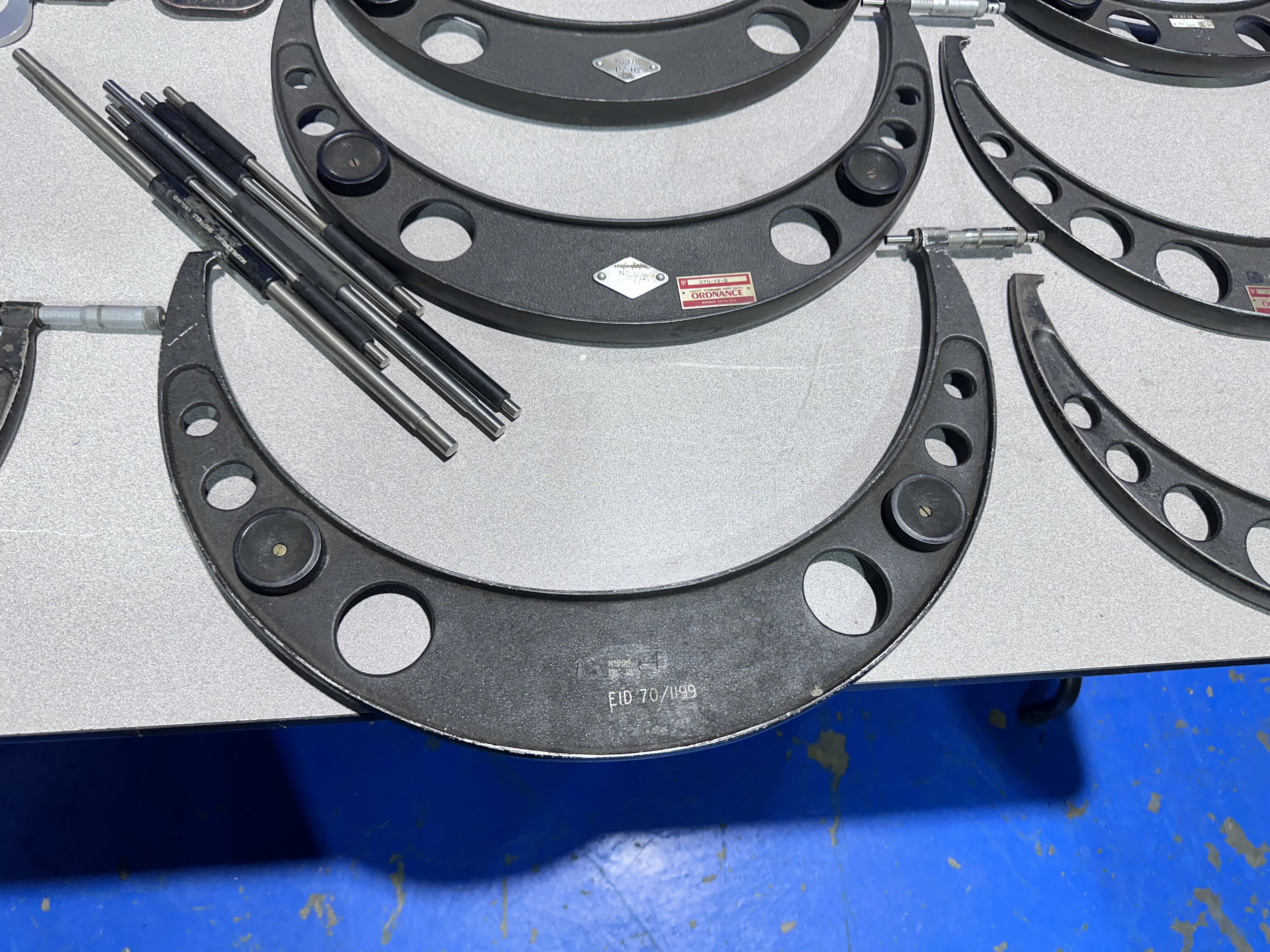 Qty of Micrometers, Verniers & Setting Bars (Various Sizes)