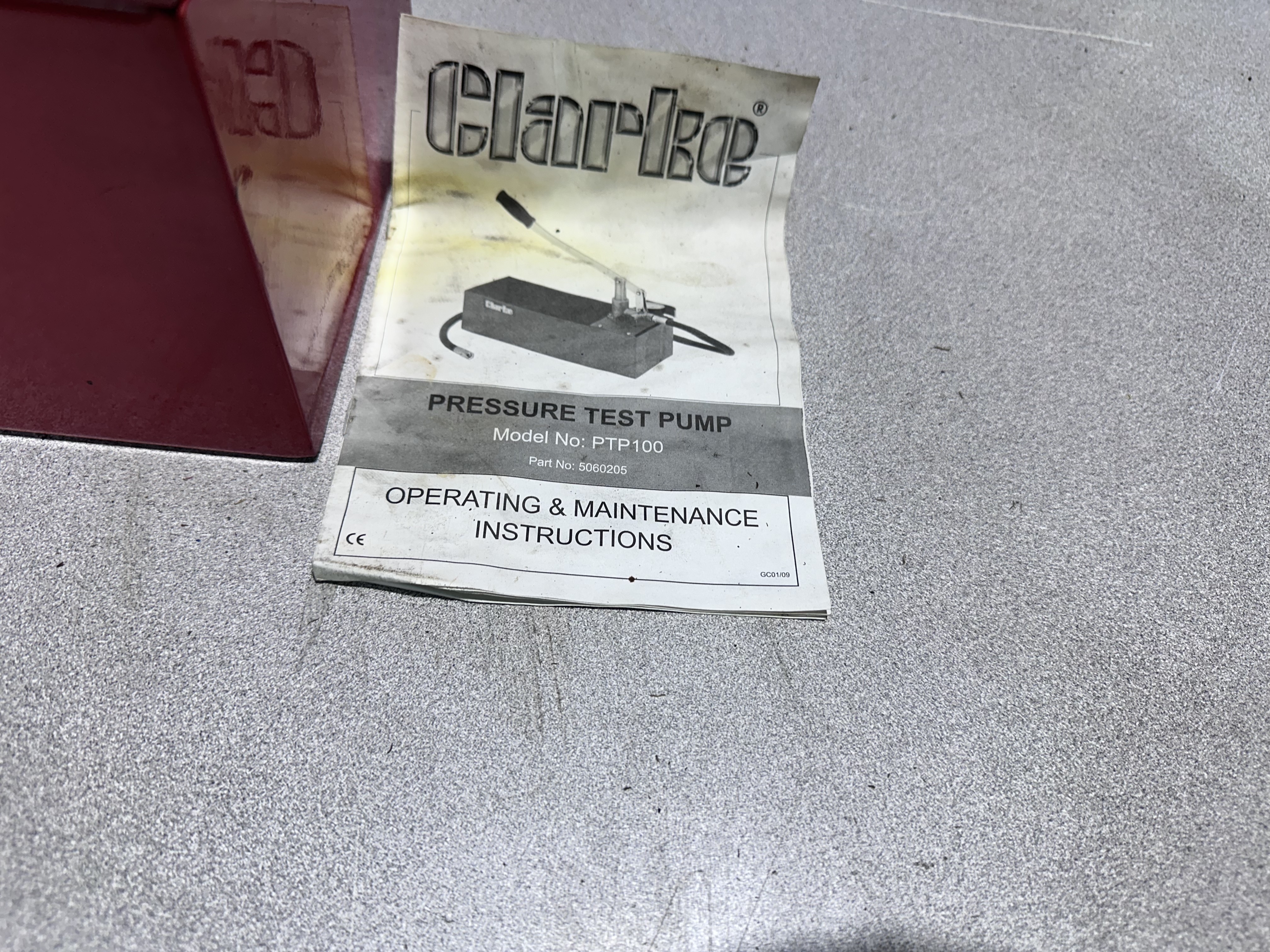Clarke PTP 100 Pressure Test Pump