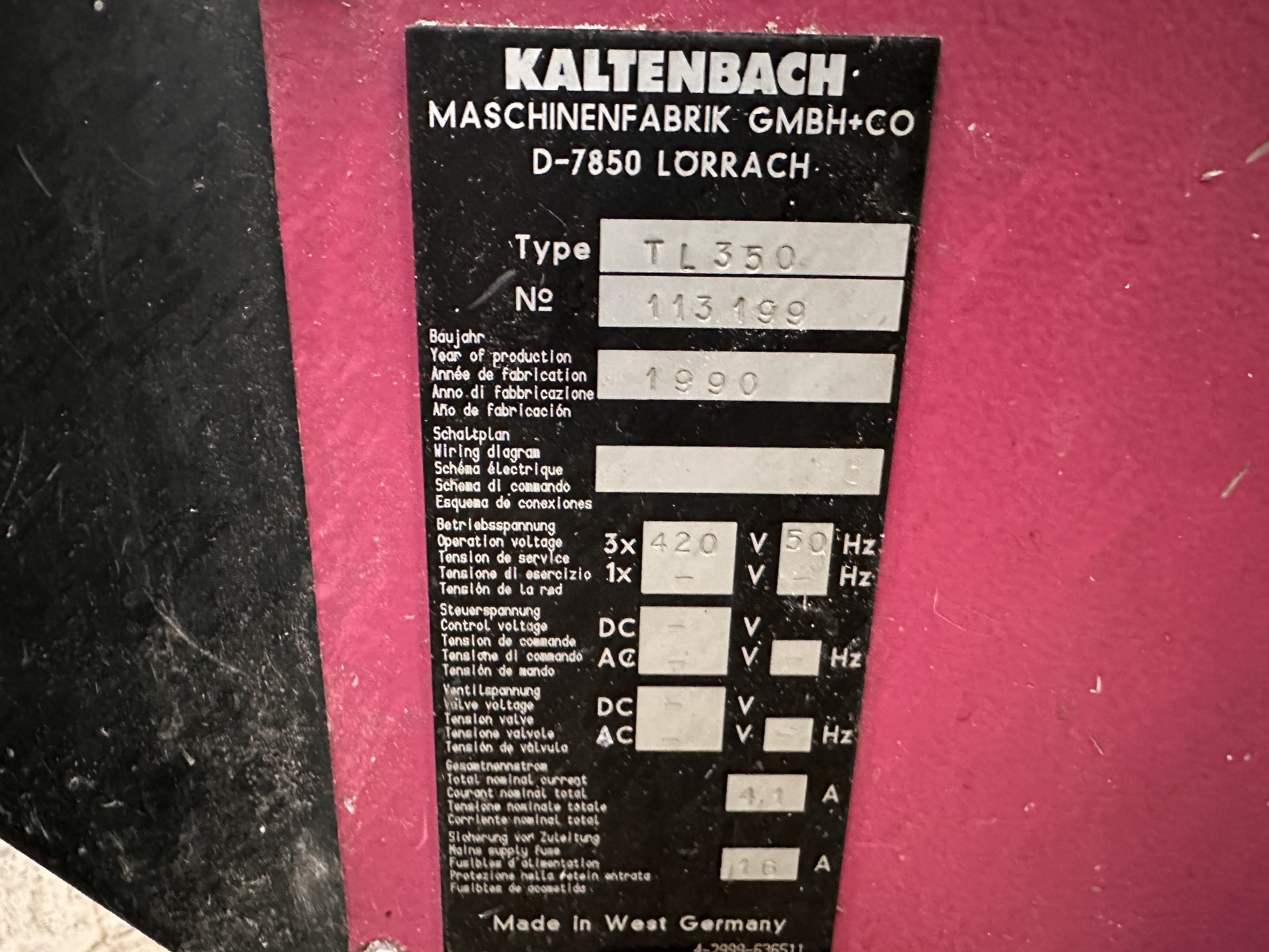 Kaltenbach TL350 Upcut Mitre Saw (1990)