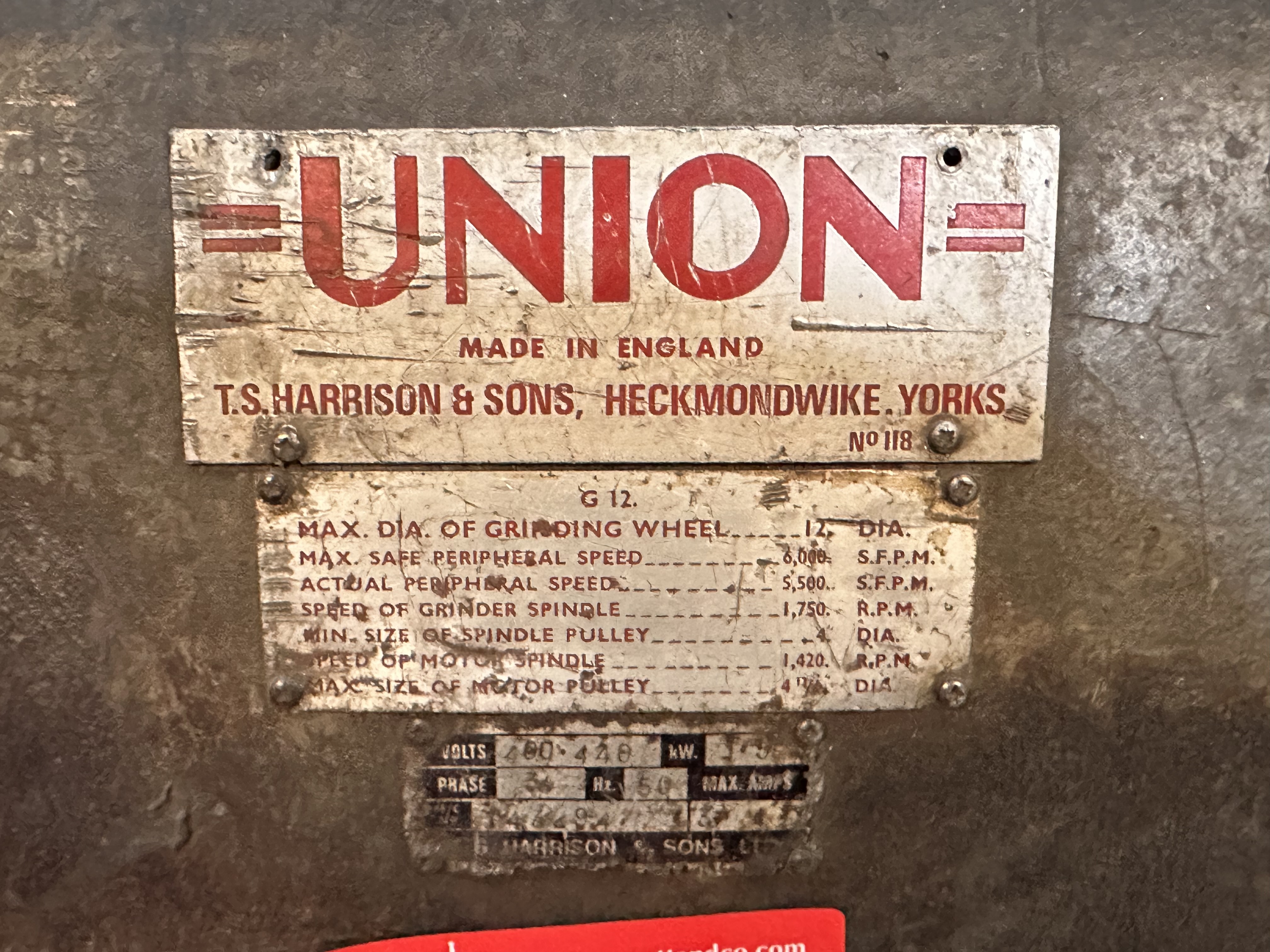 Union Off Hand Grinder