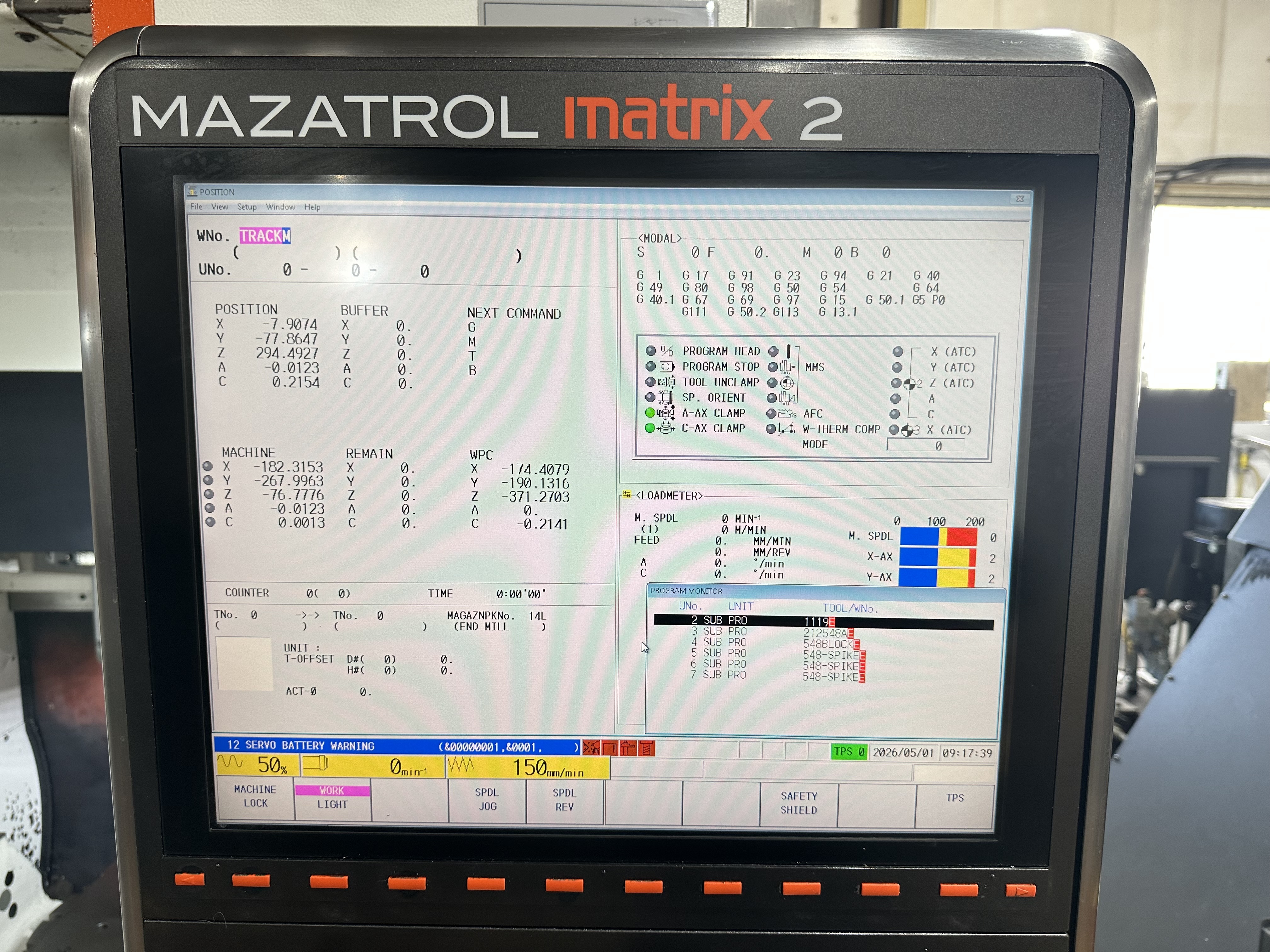 Mazak Variaxis i-500 5 Axis CNC Machining Centre. (2015)