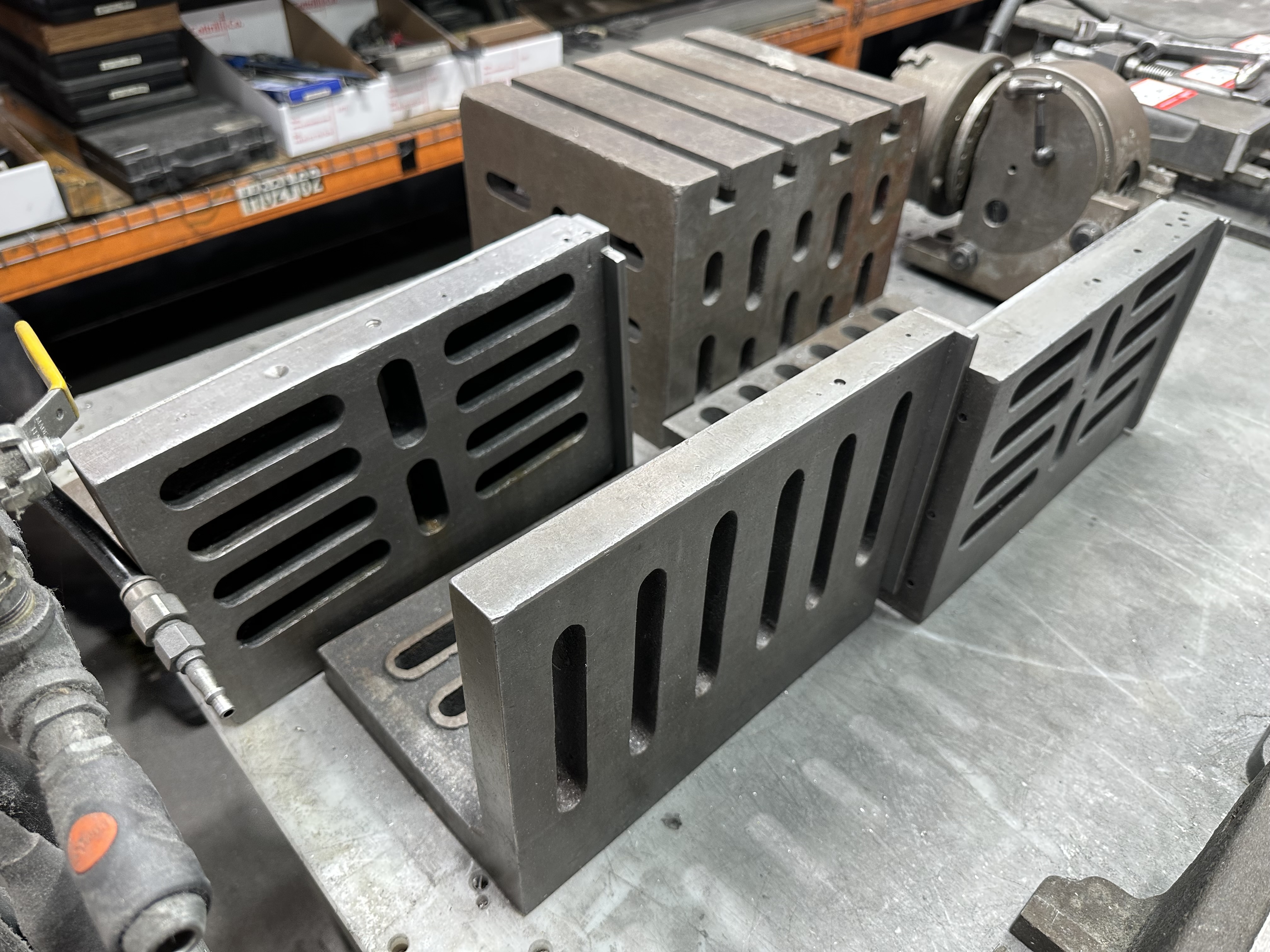 Angle Plates, Box Square and Tilting Rotary Chuck with Centre