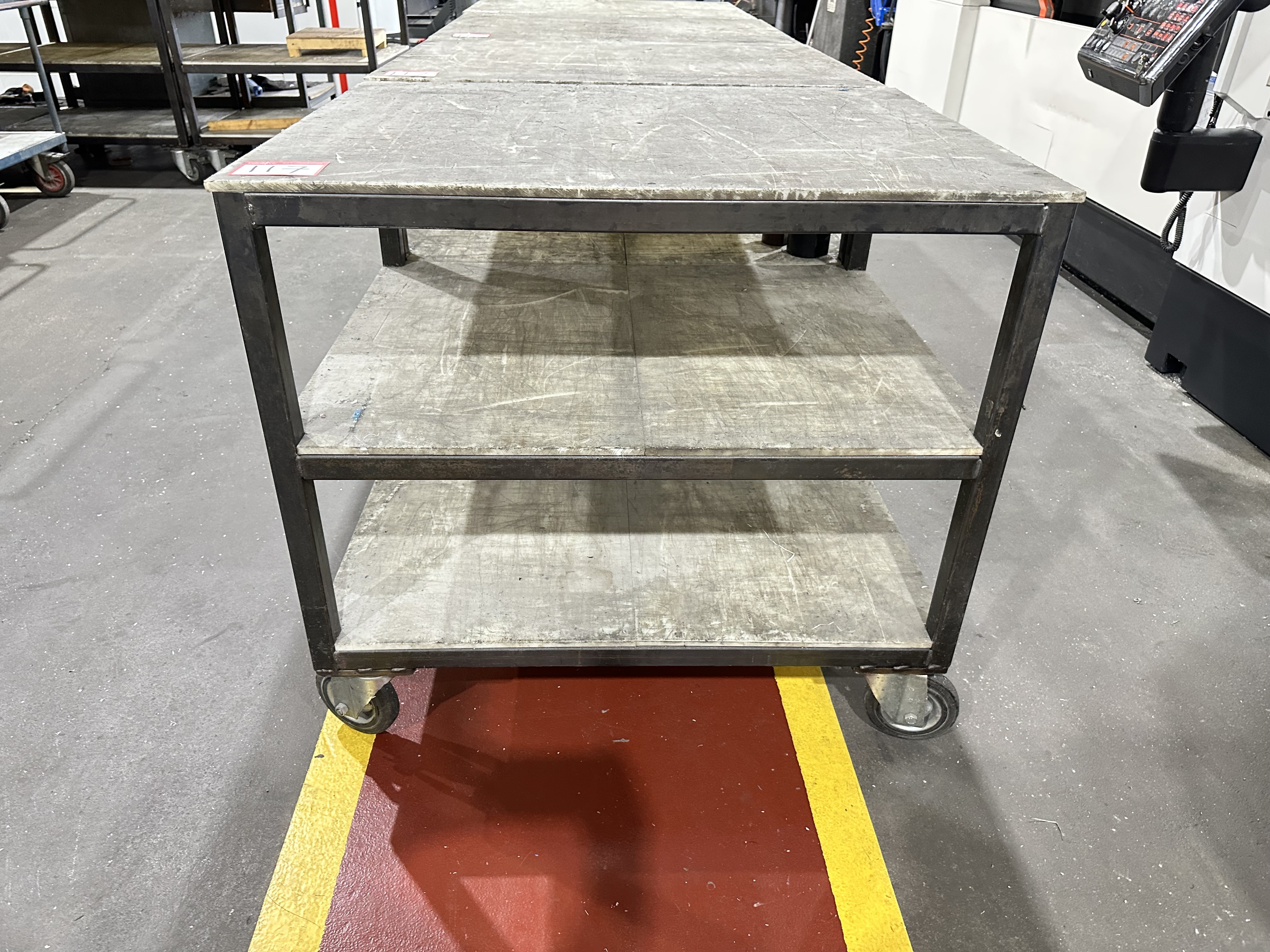 Nylon Topped 2 Shelf Mobile Trolleys (Qty 4), Size 1100 x 800 x 950mm