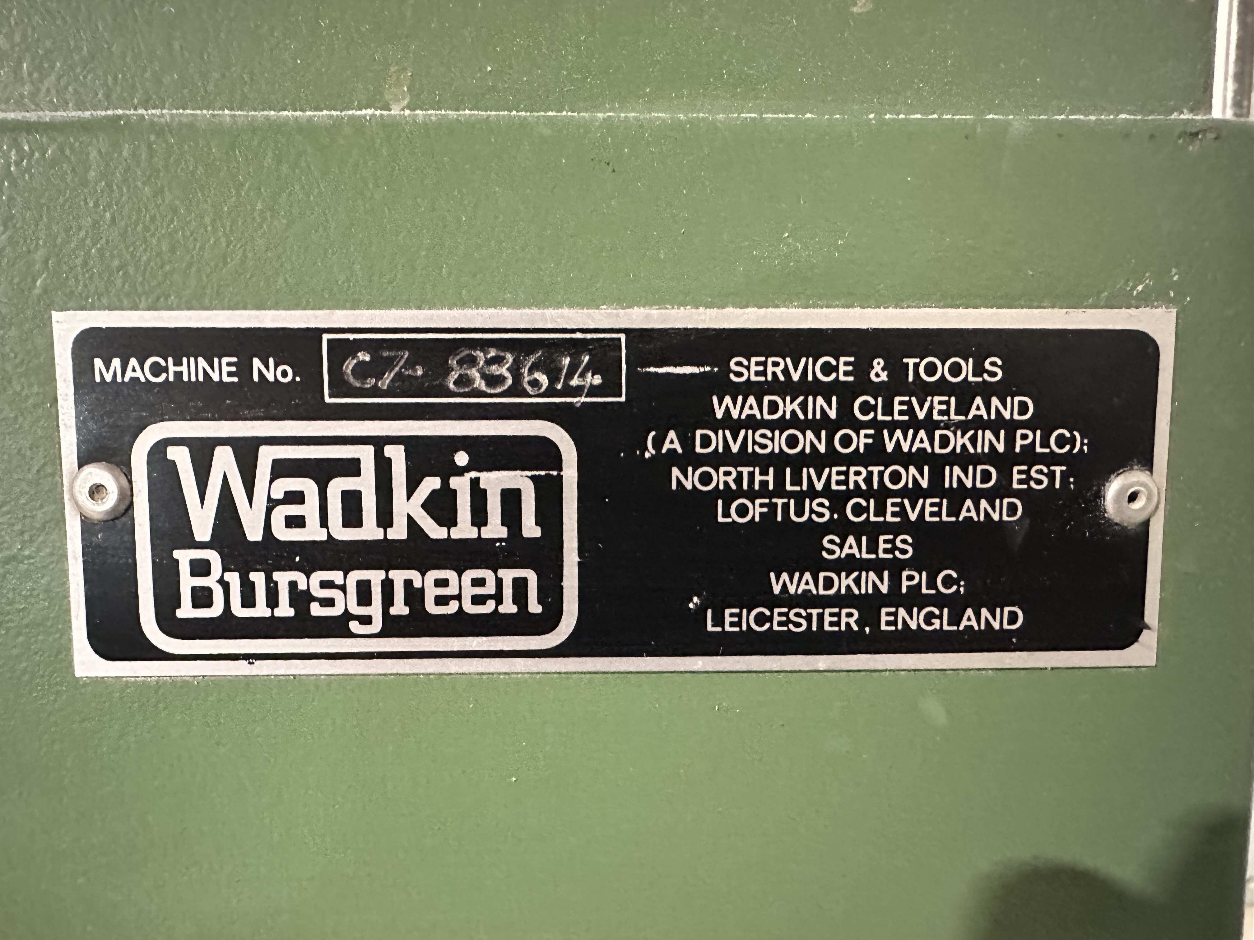 Wadkin Bursgreen C7 Vertical Bandsaw