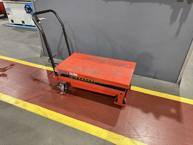 Warrior Scissor Lift Table Trolley, Bed Size 900 x 500mm, Lift Height 1300mm, SWL 350kg