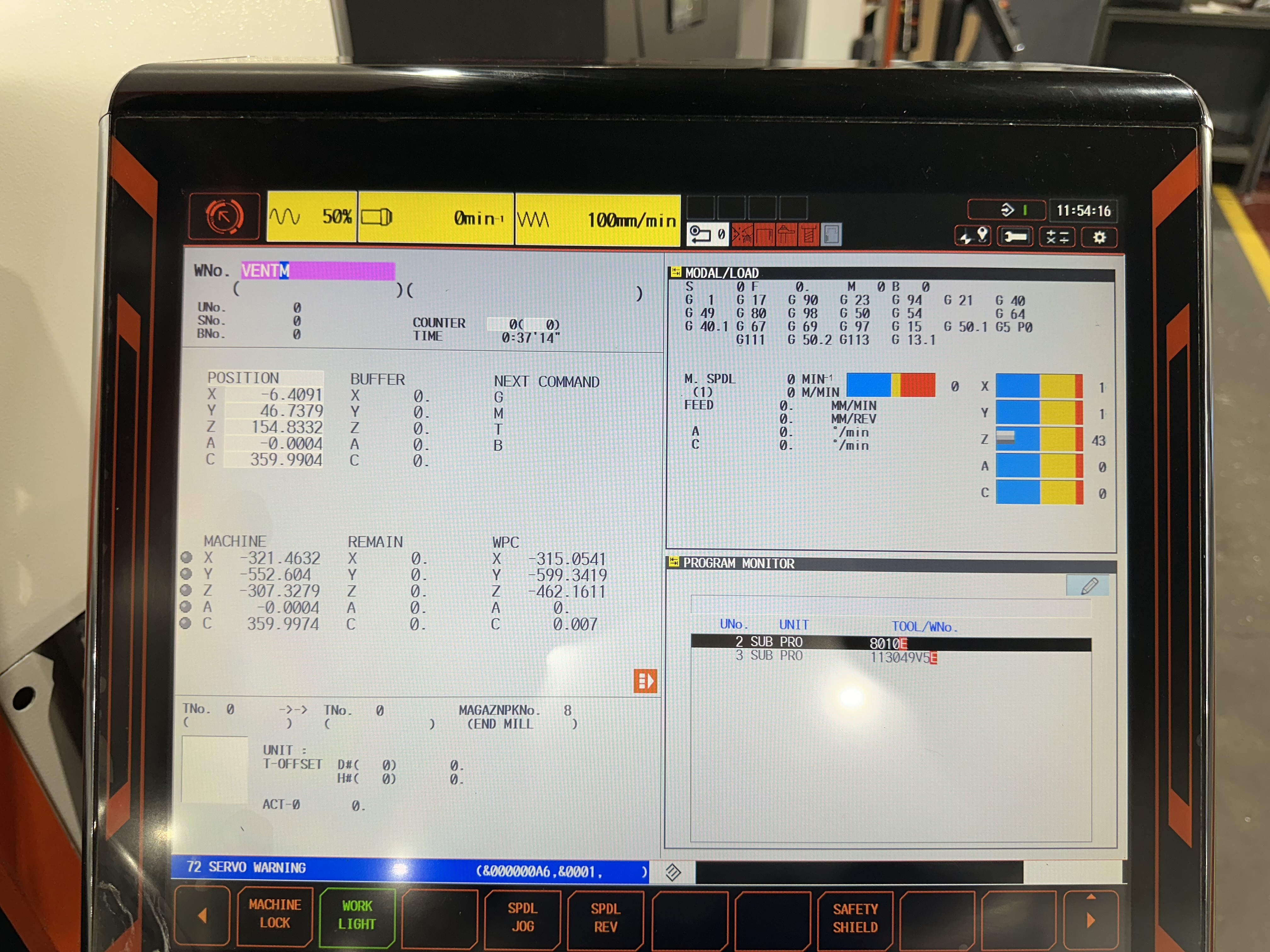 Mazak Variaxis i-700 5 Axis CNC Machining Centre. (2016)