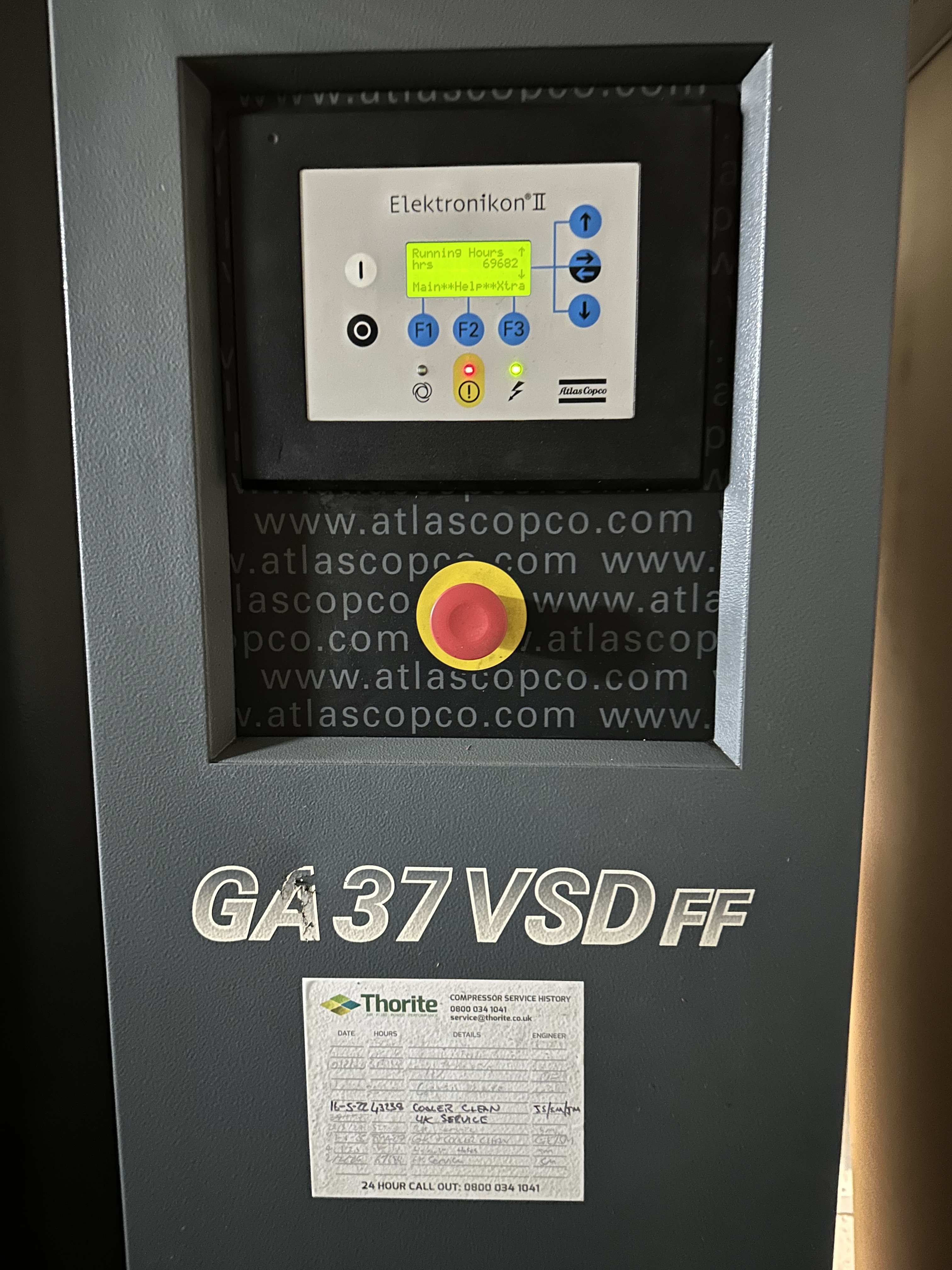 Atlas Copco GA37VSD Rotary Screw Air Compressor (2008)