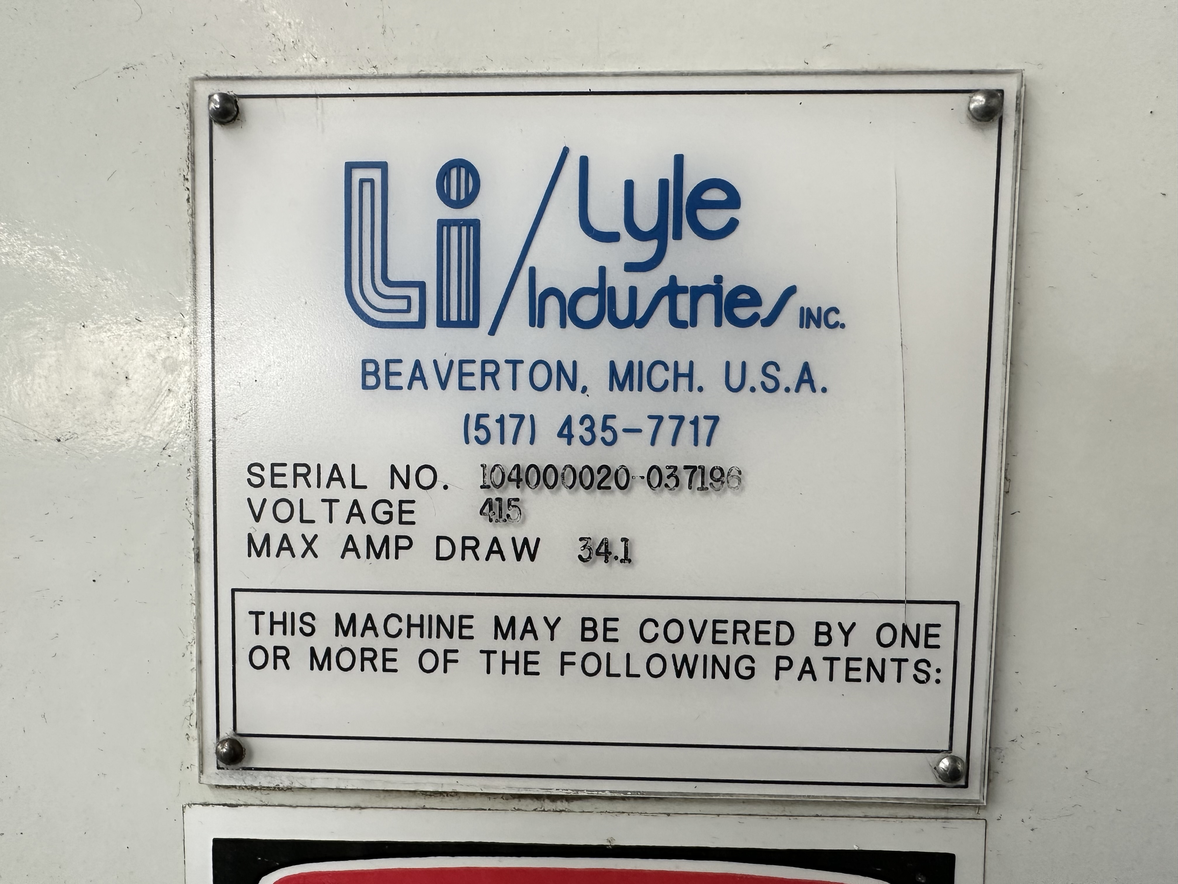 Lyle Industries 25 x 25 Single Station Vacuum Thermoforming Machine (1996)